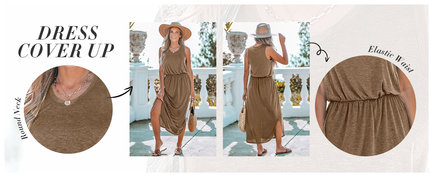 khaki dress cover up