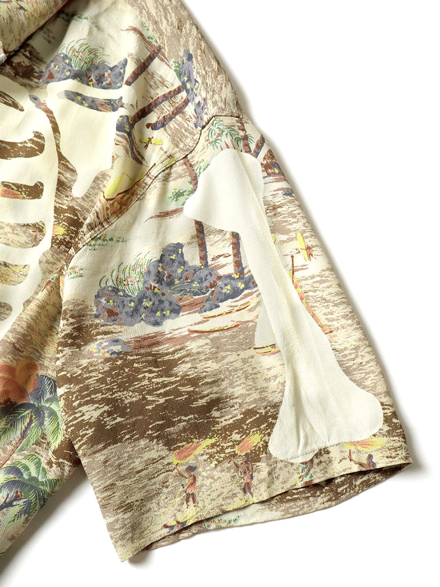 KAPITAL Rayon Kamehameha BONE pt Aloha Shirt  EK-1214SSA 