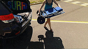 2-in-1 beach chair lounger wagon combo - Beach Chair Doubles as a Wagon For Easy Beach Trips