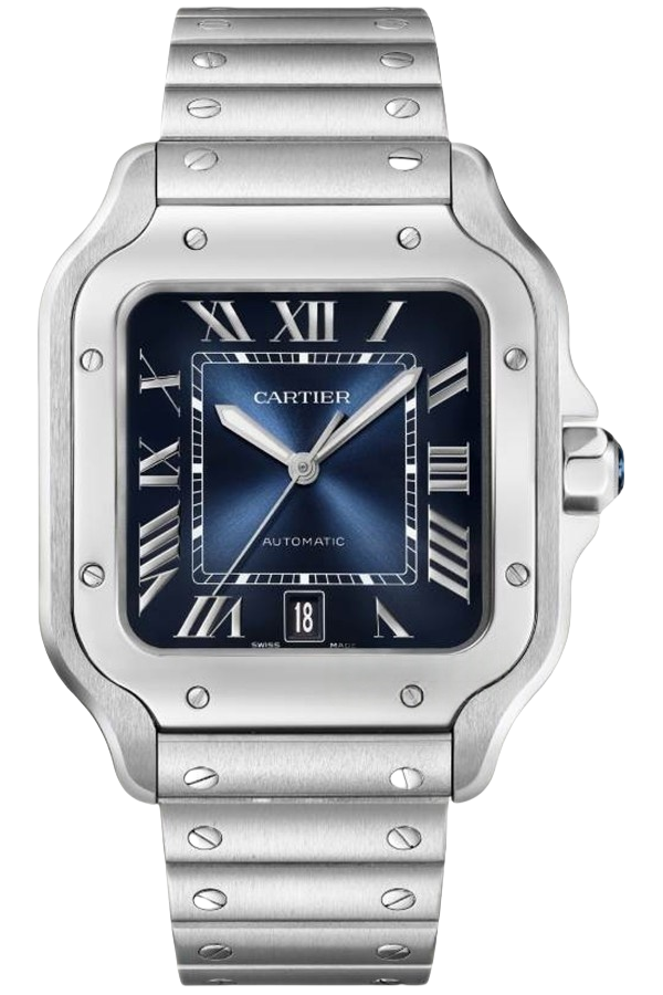Cartier Santos Ref. WSSA0071 Super Clone Watch – Blue Dial Steel Case Fake Replica
