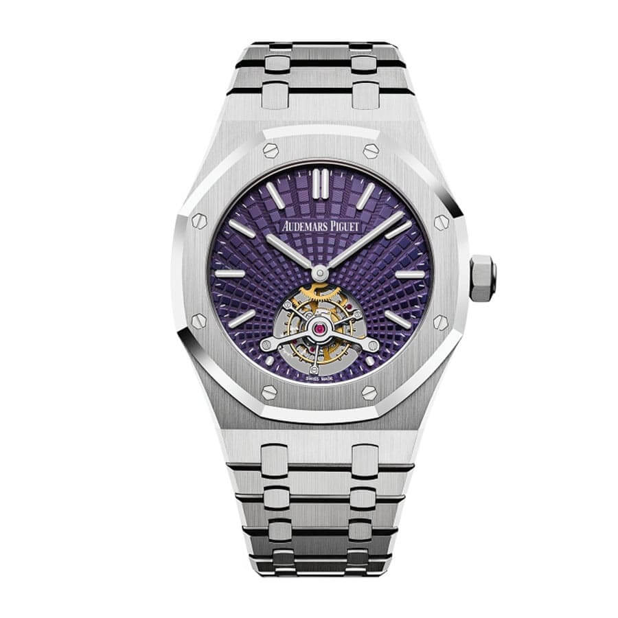 Audemars Piguet Royal Oak Tourbillon Extra Thin Stainless Steel Purple Index Steel 41mm 26522ST.OO .1220ST.01