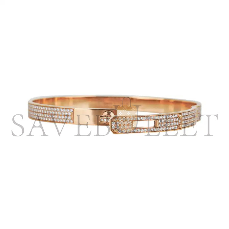 HERM�S KELLY DIAMOND BRACELET MODEL IN 18K YELLOW GOLD WITH 