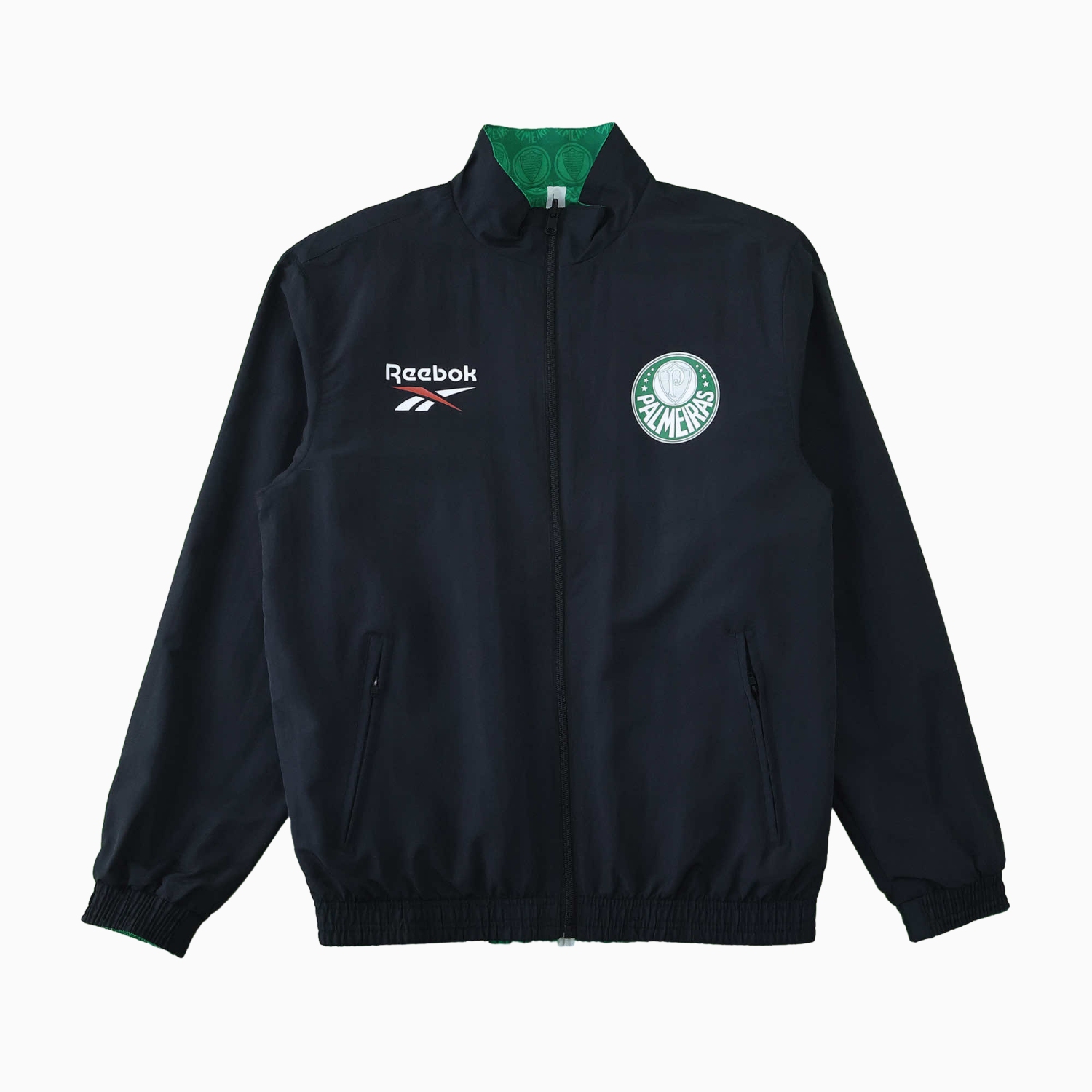UltraTrikot-Palmeiras 25-26 Double Sided Reversible Windbreaker - Black & Green