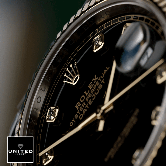 Rolex Datejust 12633BKDJ Steel Gold Automatic Black And Diamond Dial Jubilee Replica 6 Rolex Datejust 12633BKDJ Black Dial on the Yellow Gold Rolex Logo Replica