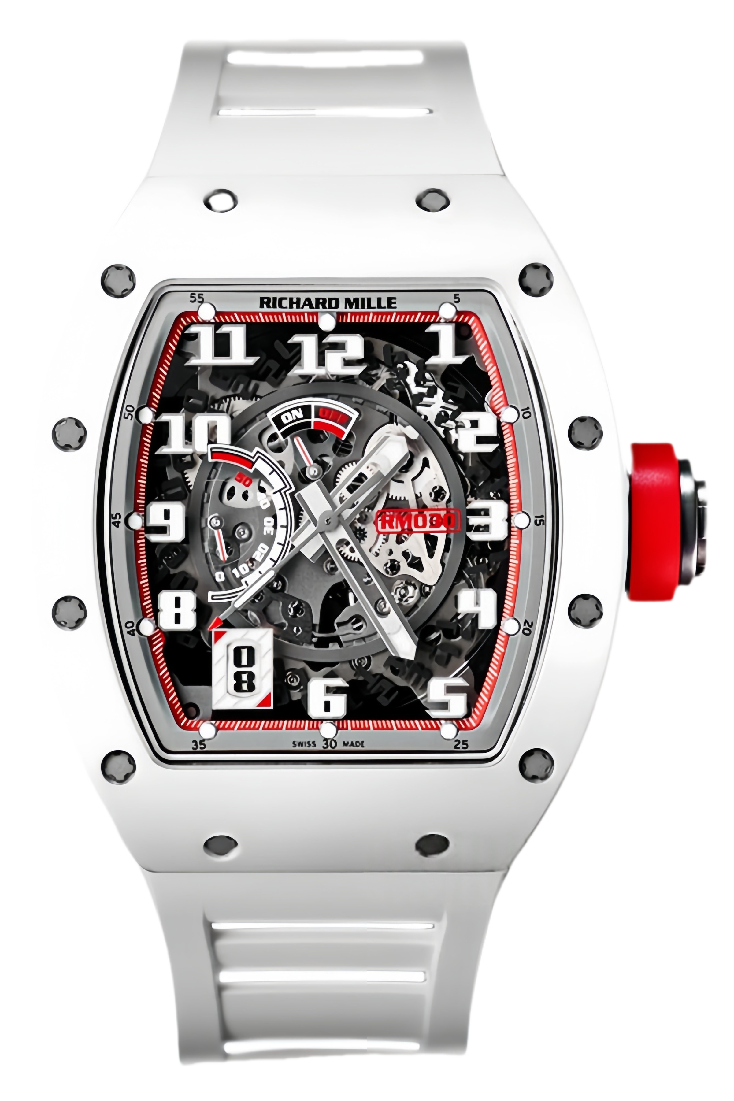Richard Mille RM 030 Rubber Strap Super Clone Watch – Tonneau Skeleton Dial Replica