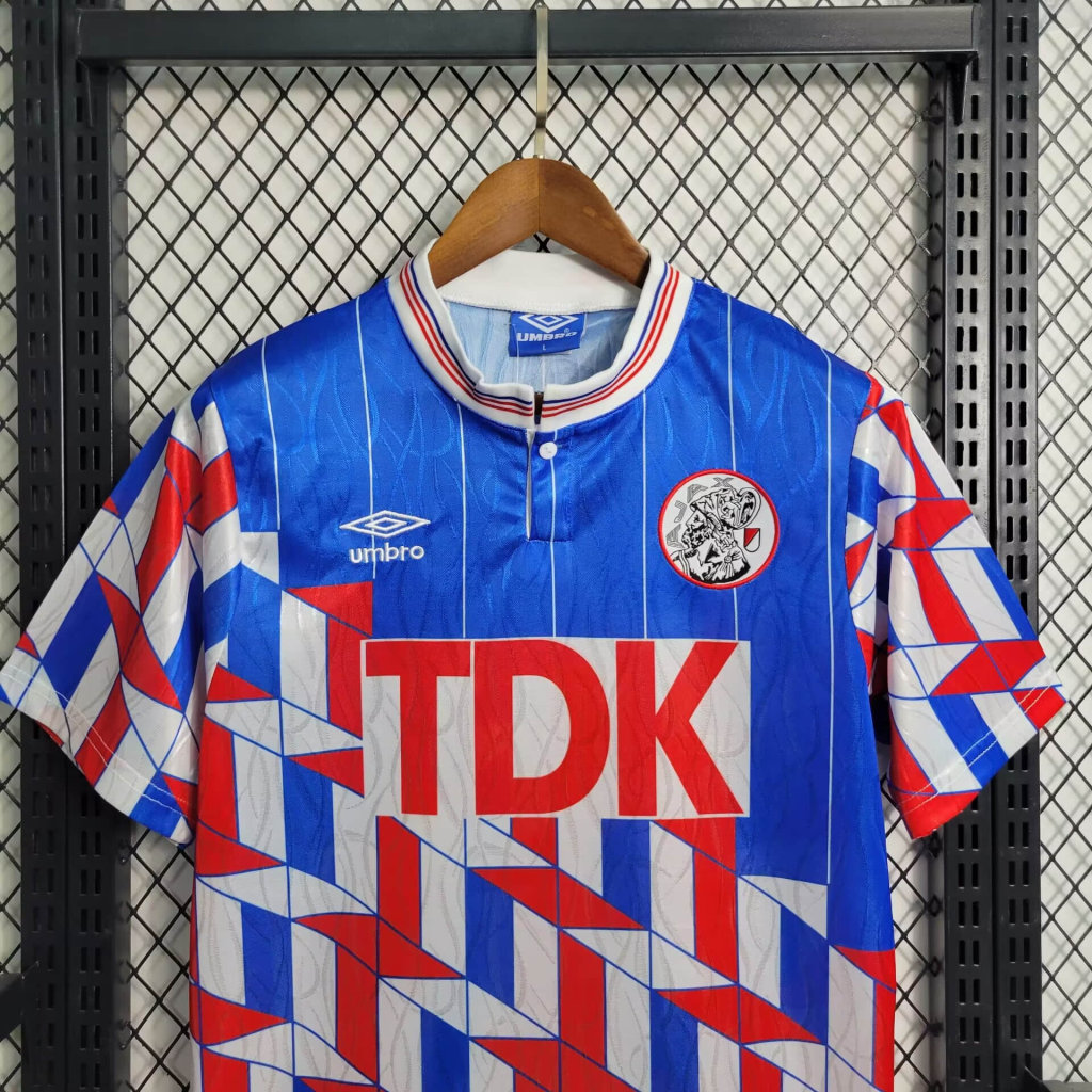 Higojerseys-Retro Ajax 1990 Away Stadium Jersey
