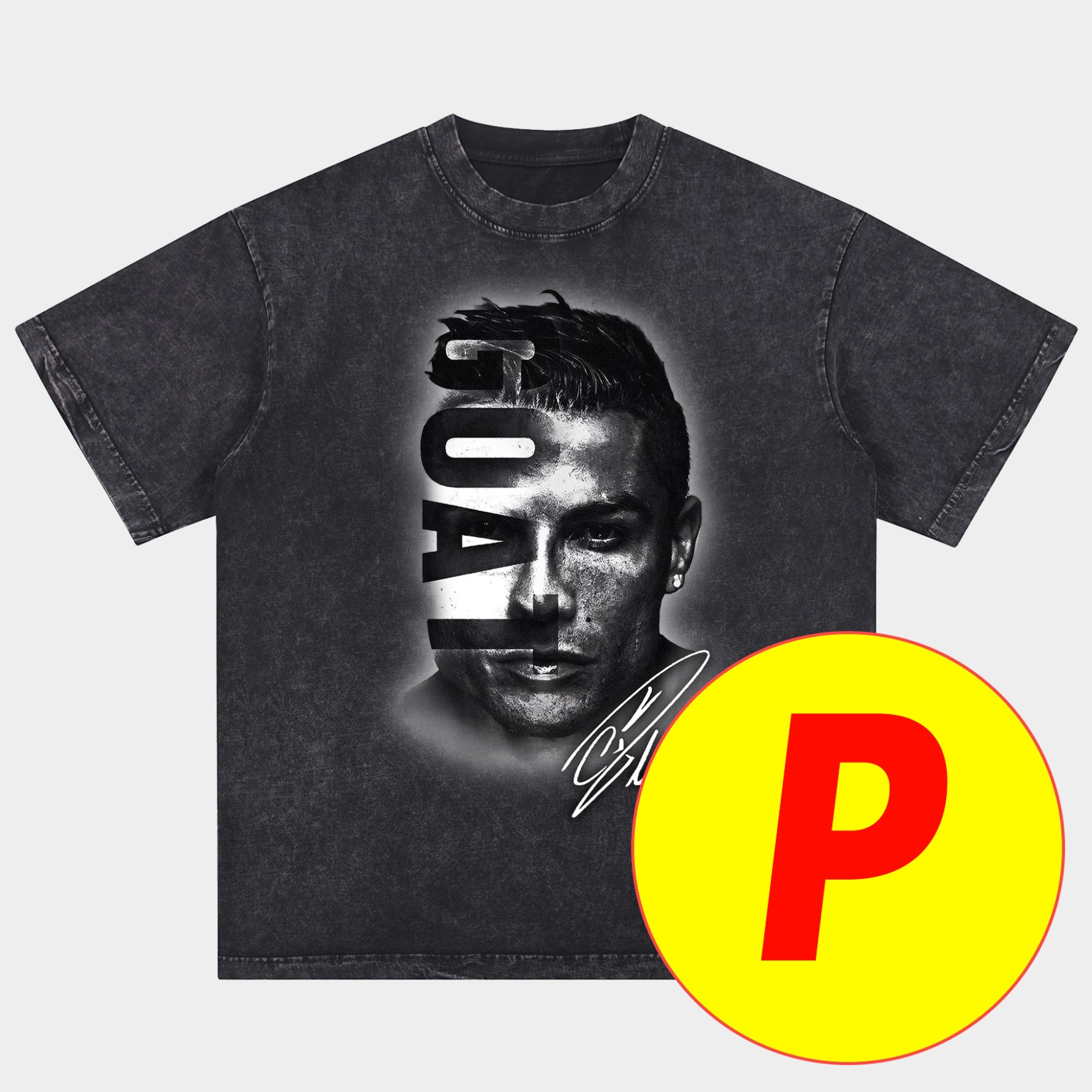 UltraTrikot-Cristiano Ronaldo Portugal Real Madrid Manchester United Oversized Washed T-Shirt