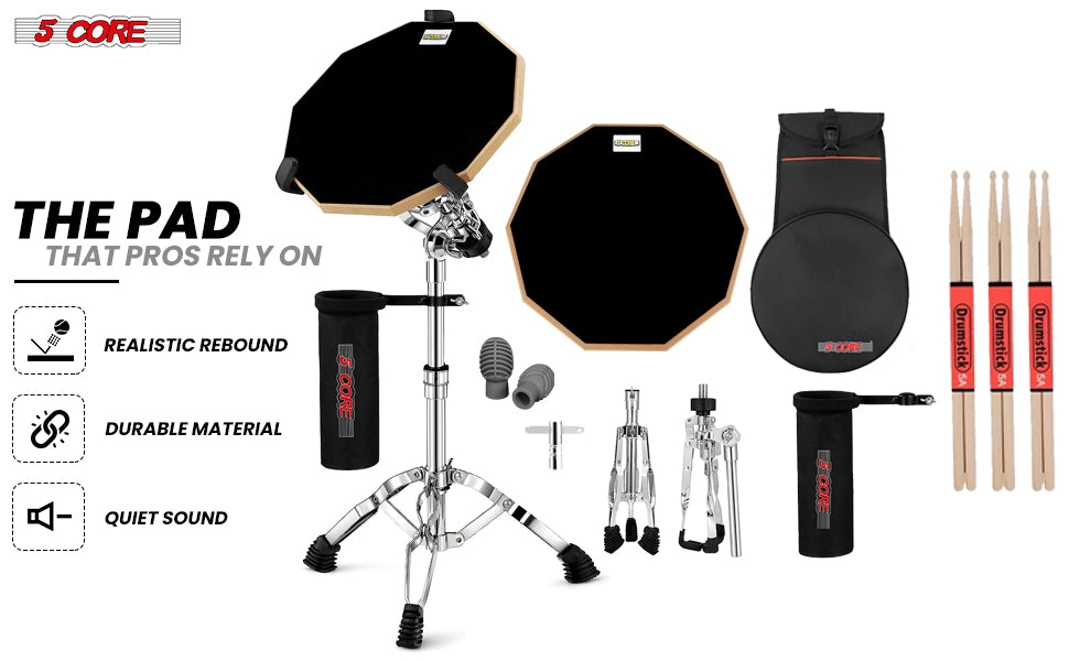 This drum practice pad is made from durable material, ensures long-lasting use and provides a quiet sound for focused practice sessions