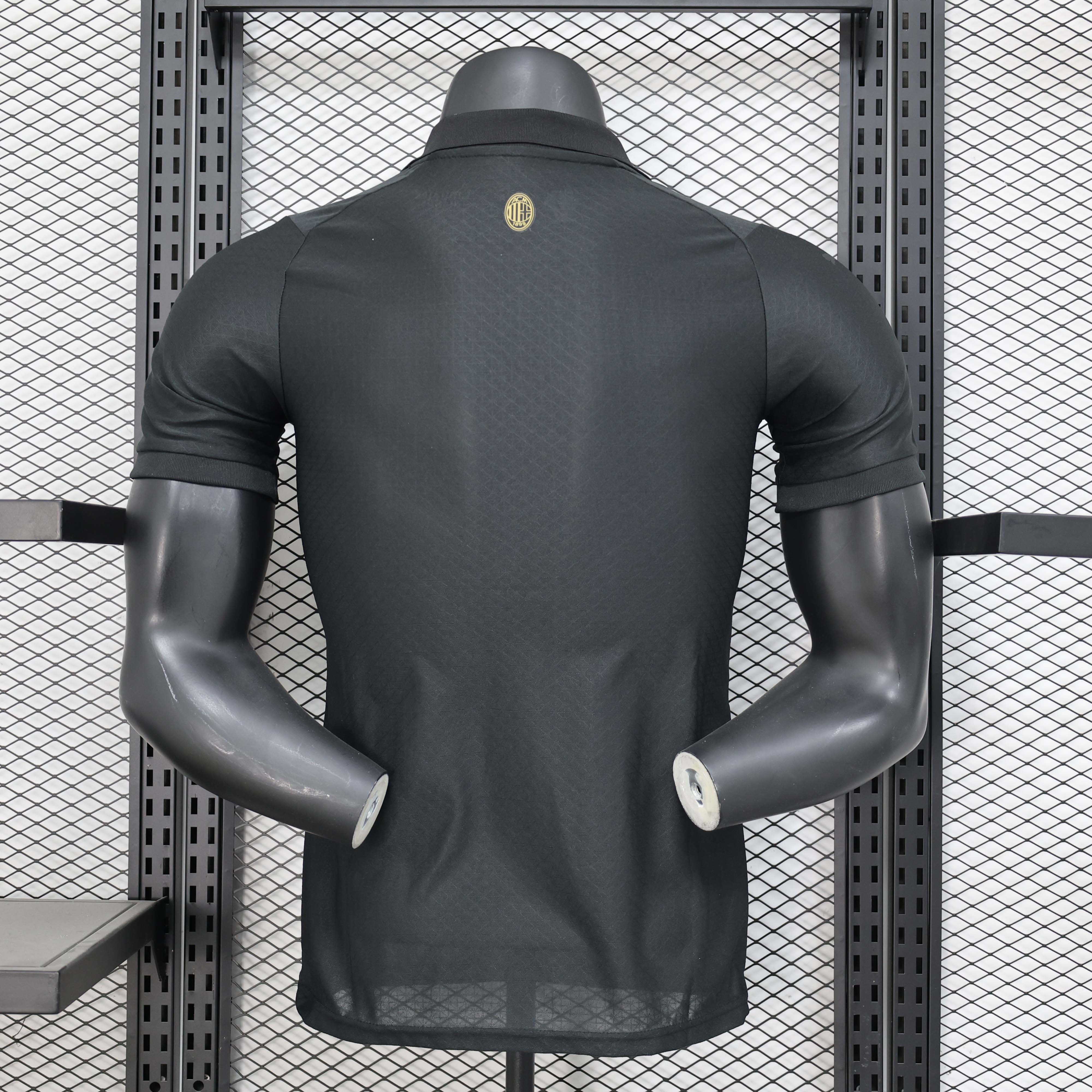 2024/2025 Player Version AC Milan 125th Anniversary Black Soccer Jersey 1:1 Thai Quality:football jersey mysite: unitedjerseyfootball 邓江浪:football