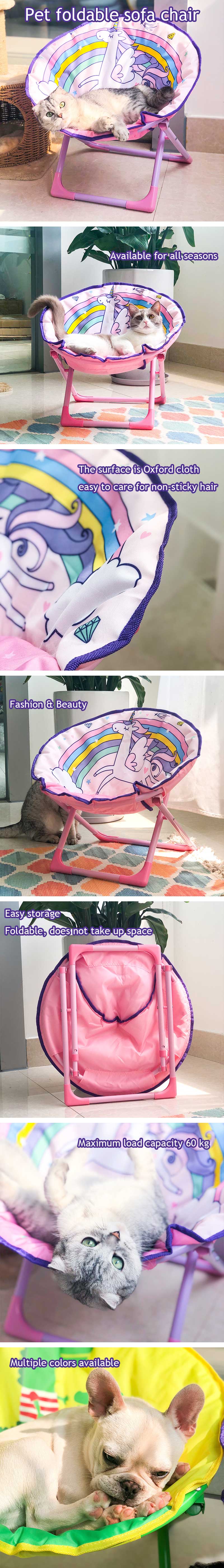 Pet Foldable Chair 6 Colors Multifunctional Cat Bed