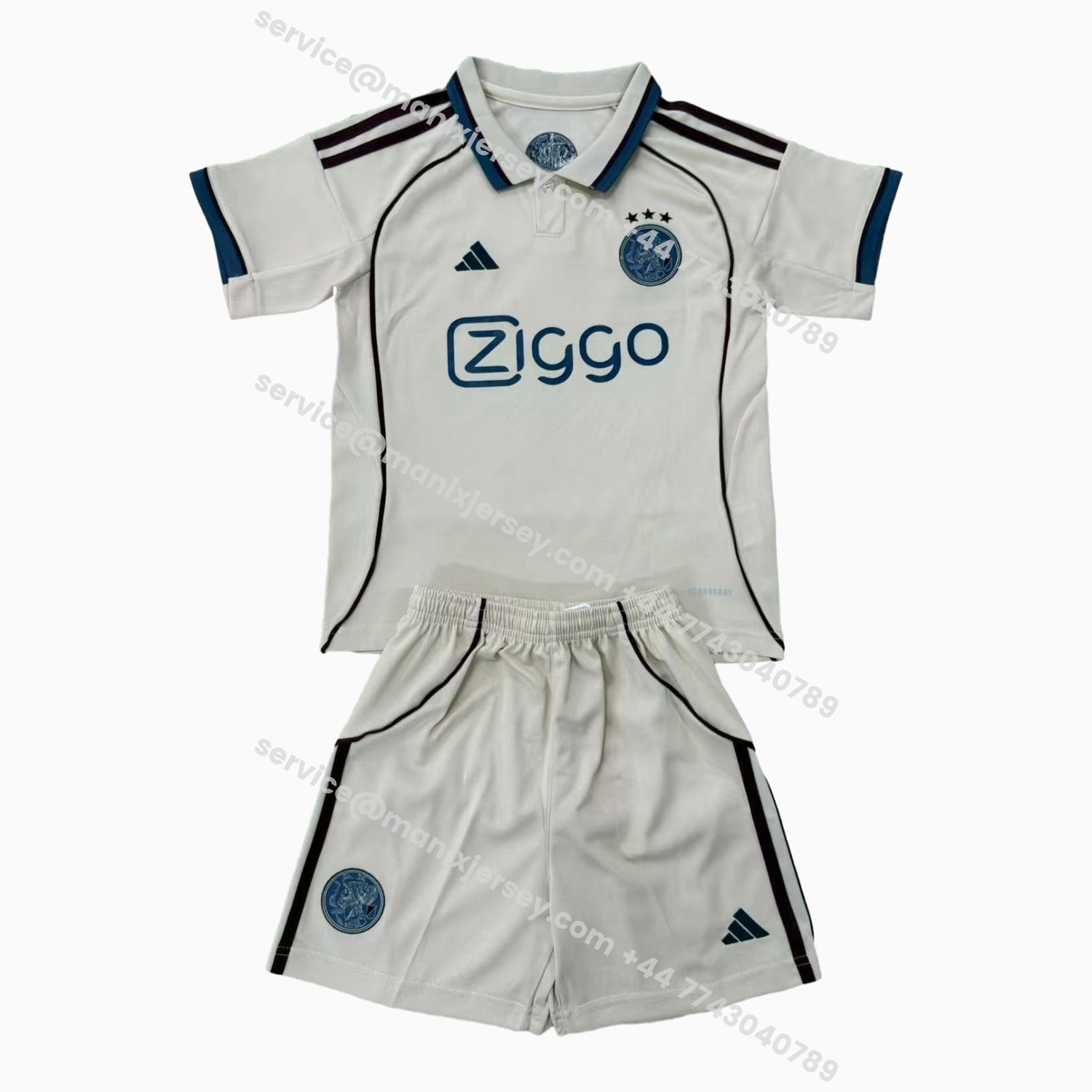 ManixJersey.com | Ajax 25-26 Third Kids Kit -Customize Name, Number and Patch | Worldwide Shipping
