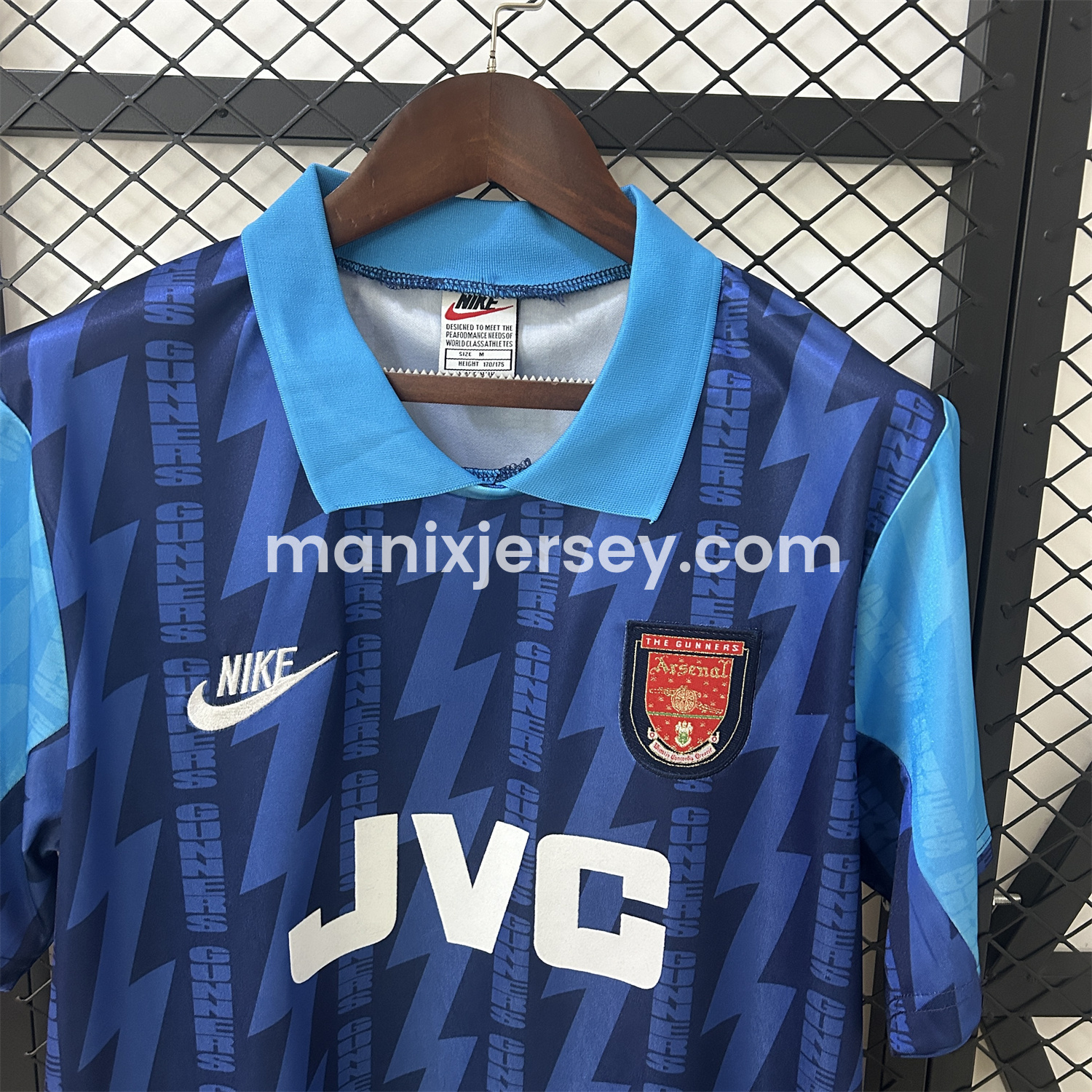 ManixJersey.com | Retro Arsenal 1994-95 Away Jersey -Customize Name, Number and Patch | Worldwide Shipping