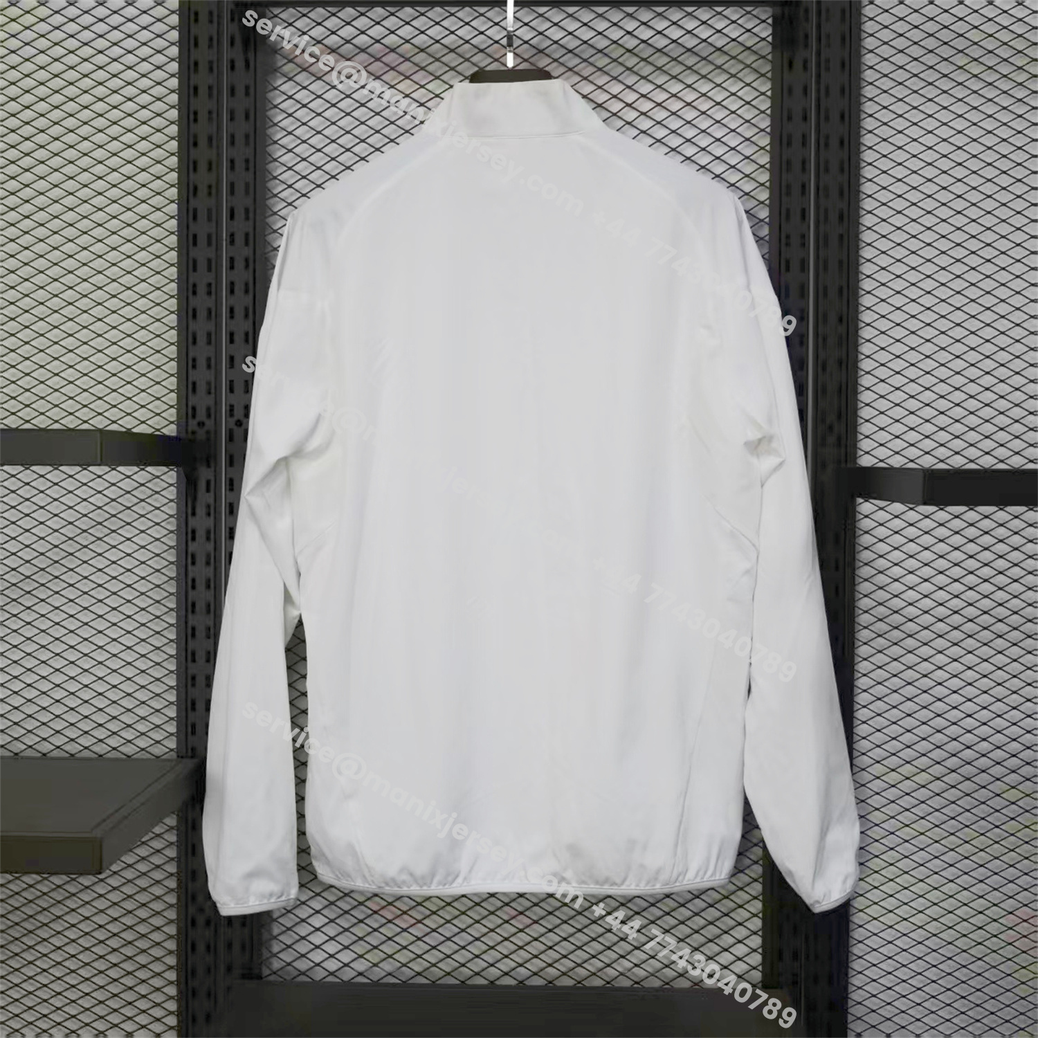 ManixJersey.com | Real Madrid 25-26 White Windbreaker Jacket - Deep Green -Customize Name, Number and Patch | Worldwide Shipping
