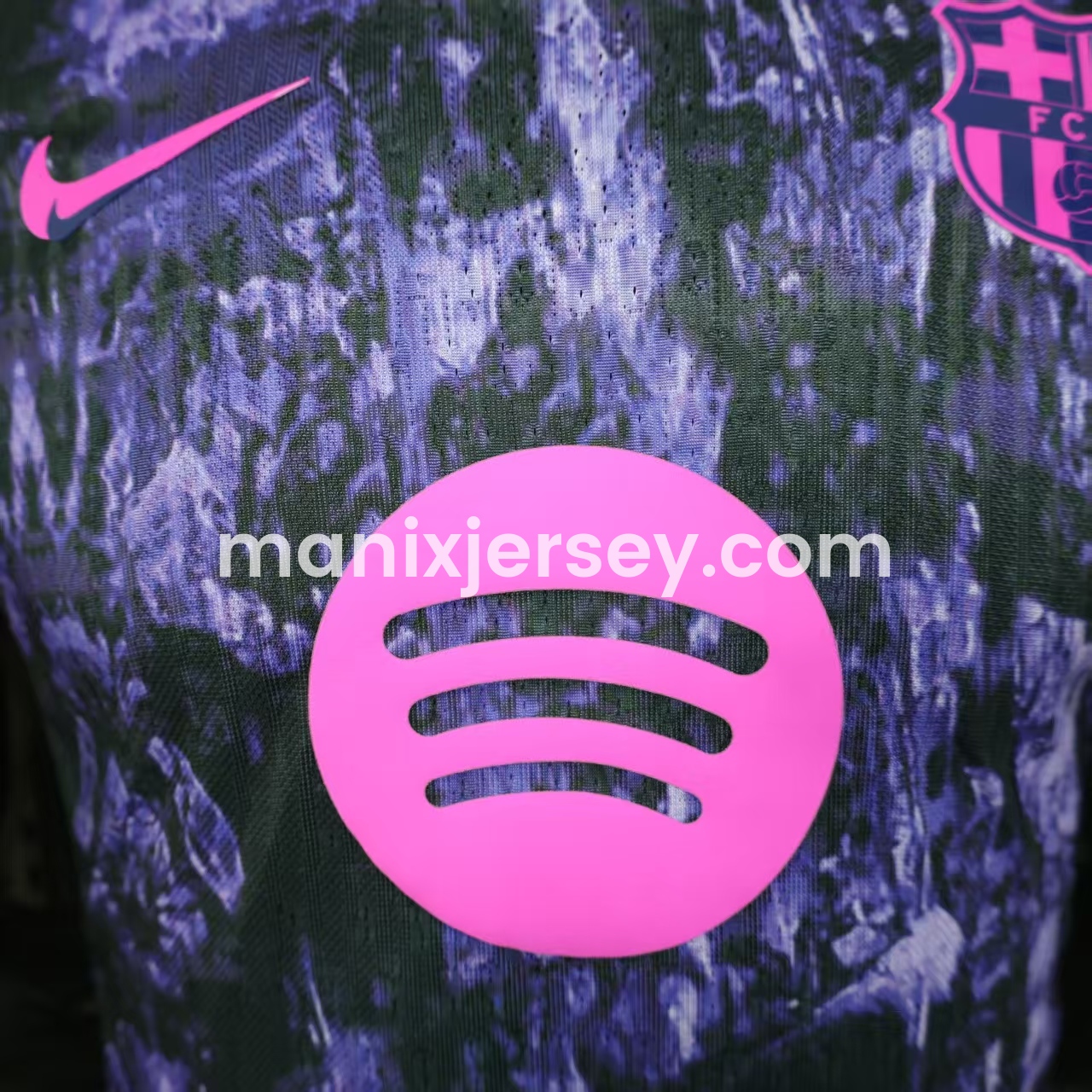 ManixJersey.com | Barcelona 25-26 Purple Rock Pattern Jersey - Player Version -Customize Name, Number and Patch | Worldwide Shipping