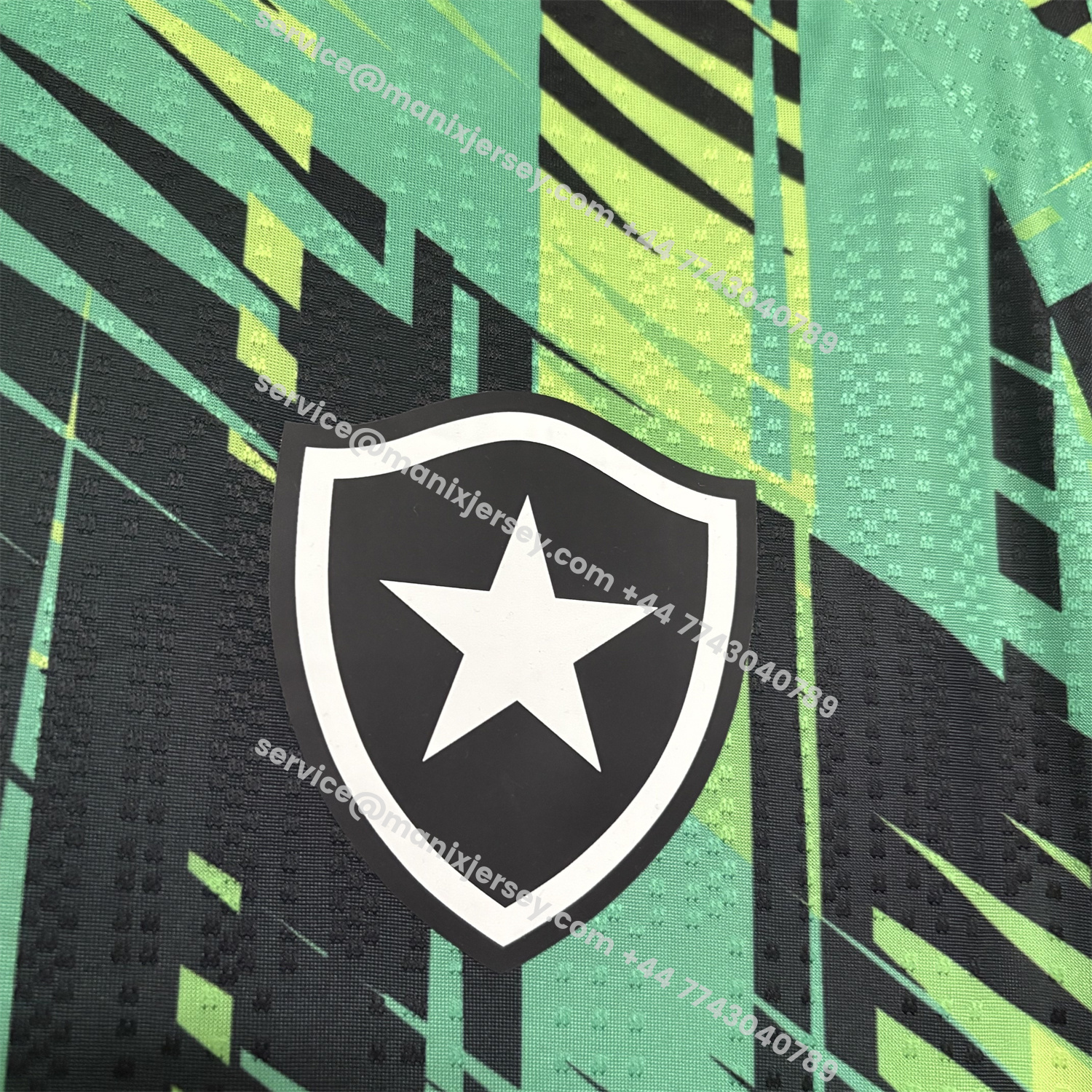 ManixJersey.com | Botafogo 25-26 Green And Black Training Jersey - Fans Version -Customize Name, Number and Patch | Worldwide Shipping
