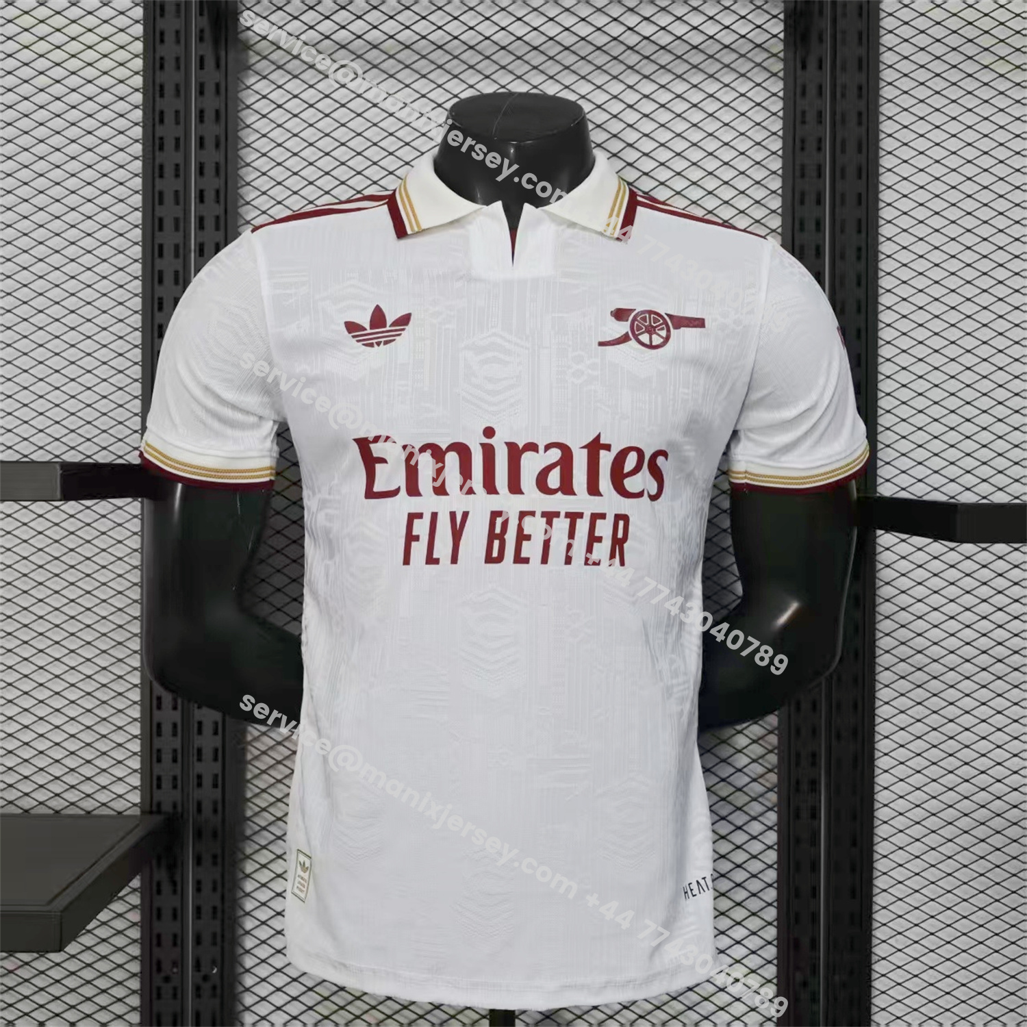 ManixJersey.com | Arsenal 25-26 Third White Jersey - Player Version -Customize Name, Number and Patch | Worldwide Shipping