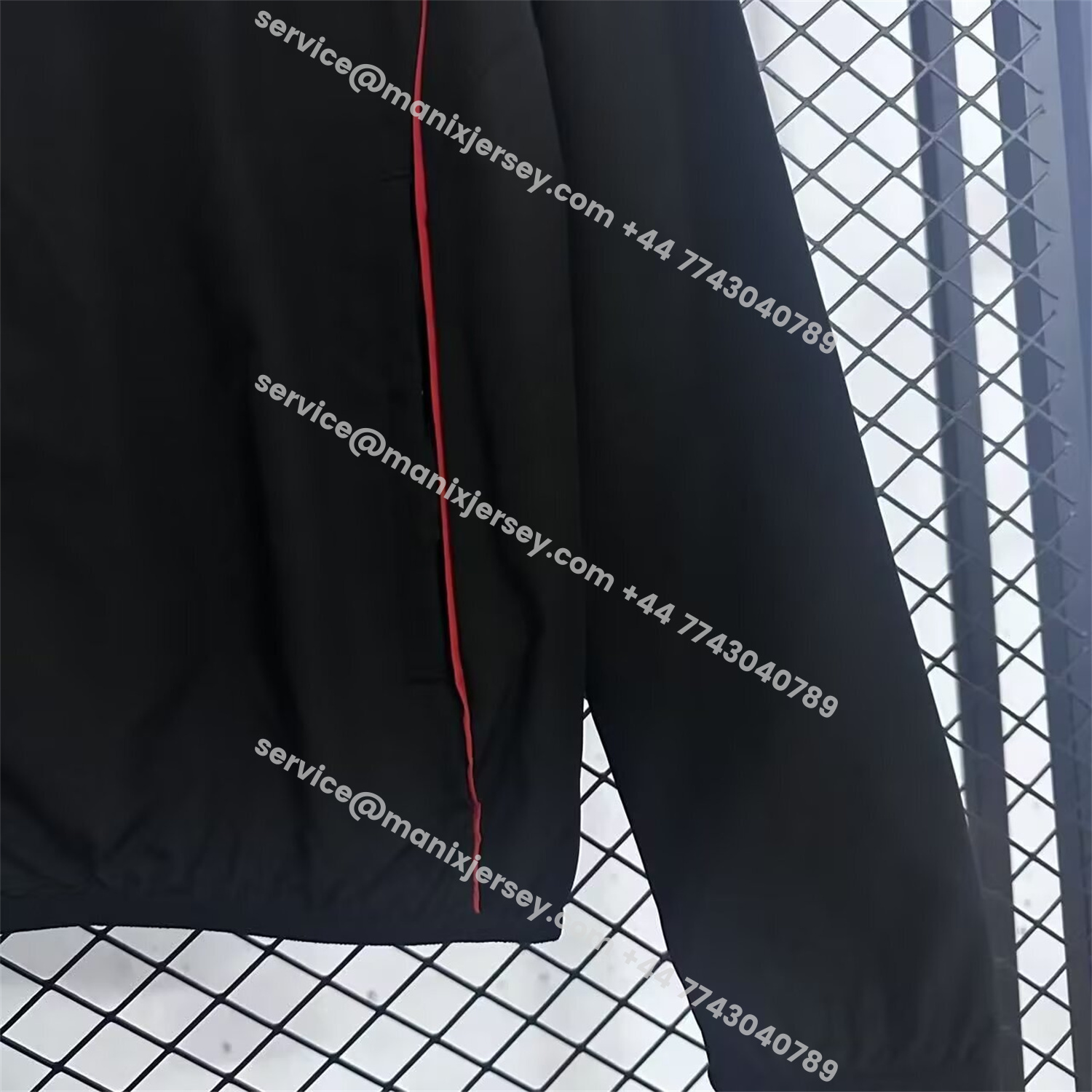 ManixJersey.com | Ajax 25-26 Training Windbreaker Jacket - Black -Customize Name, Number and Patch | Worldwide Shipping