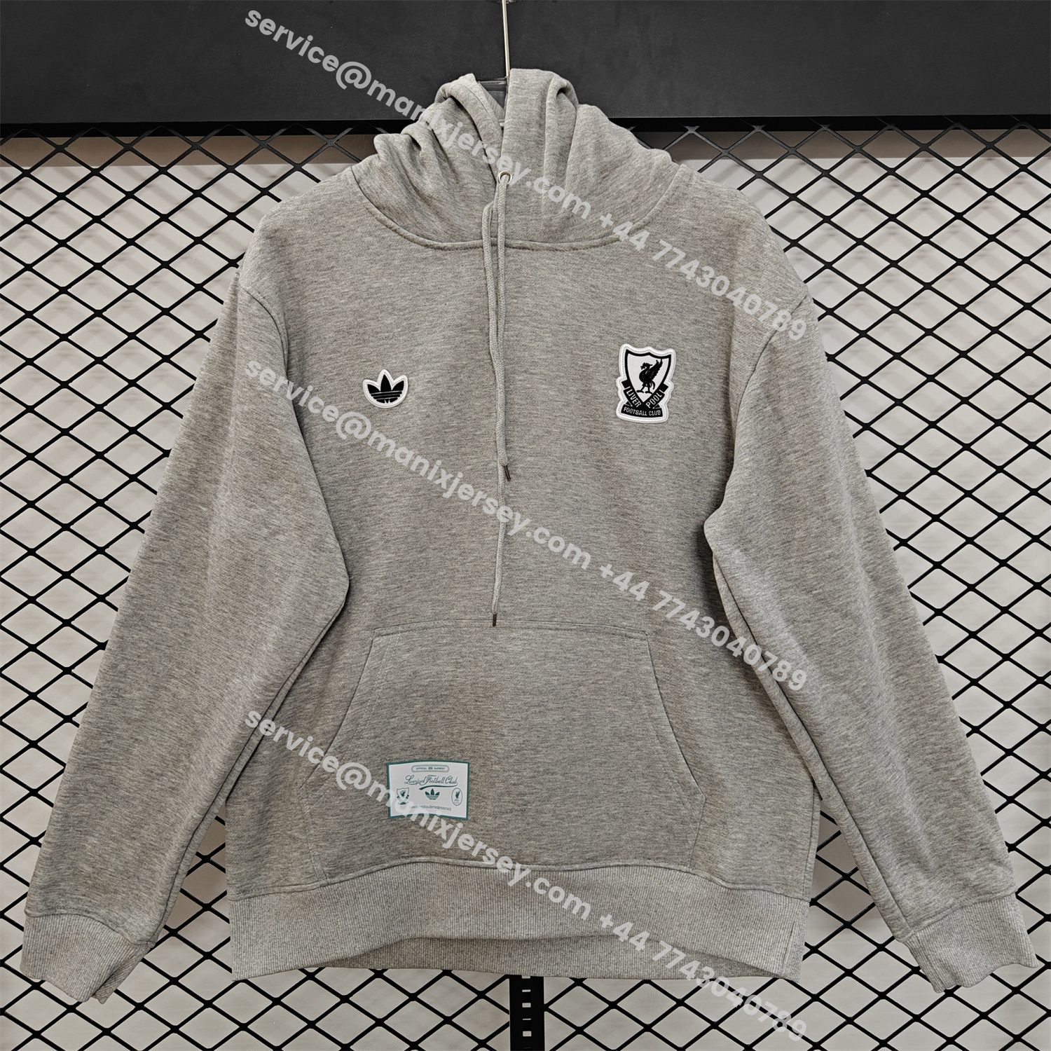 ManixJersey.com | Liver.pool 25-26 Originals Terrace Icon White Team Logo Unisex Pullover Hoodie -Customize Name, Number and Patch | Worldwide Shipping
