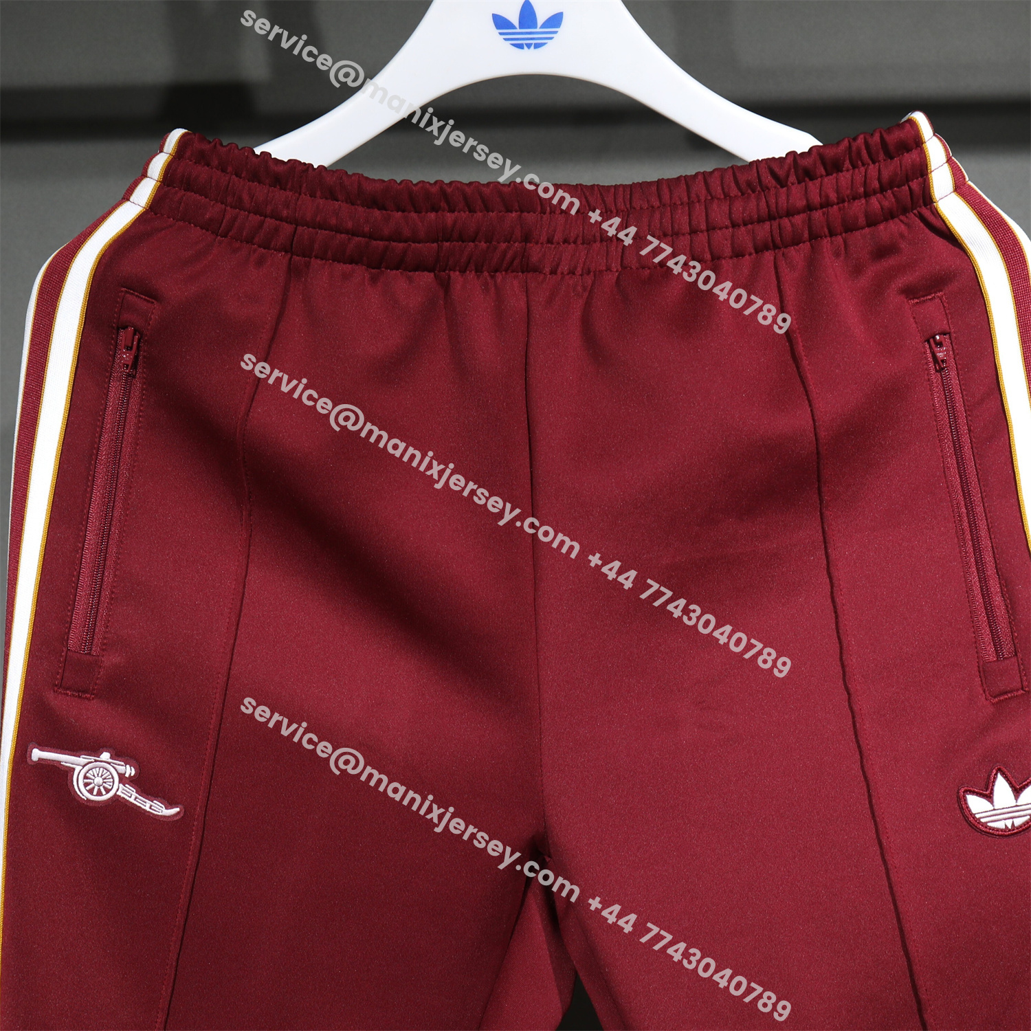 ManixJersey.com | Arsenal 25-26 Jacket Training Tracksuit - Red Throwback Jackets & Red Pants -Customize Name, Number and Patch | Worldwide Shipping