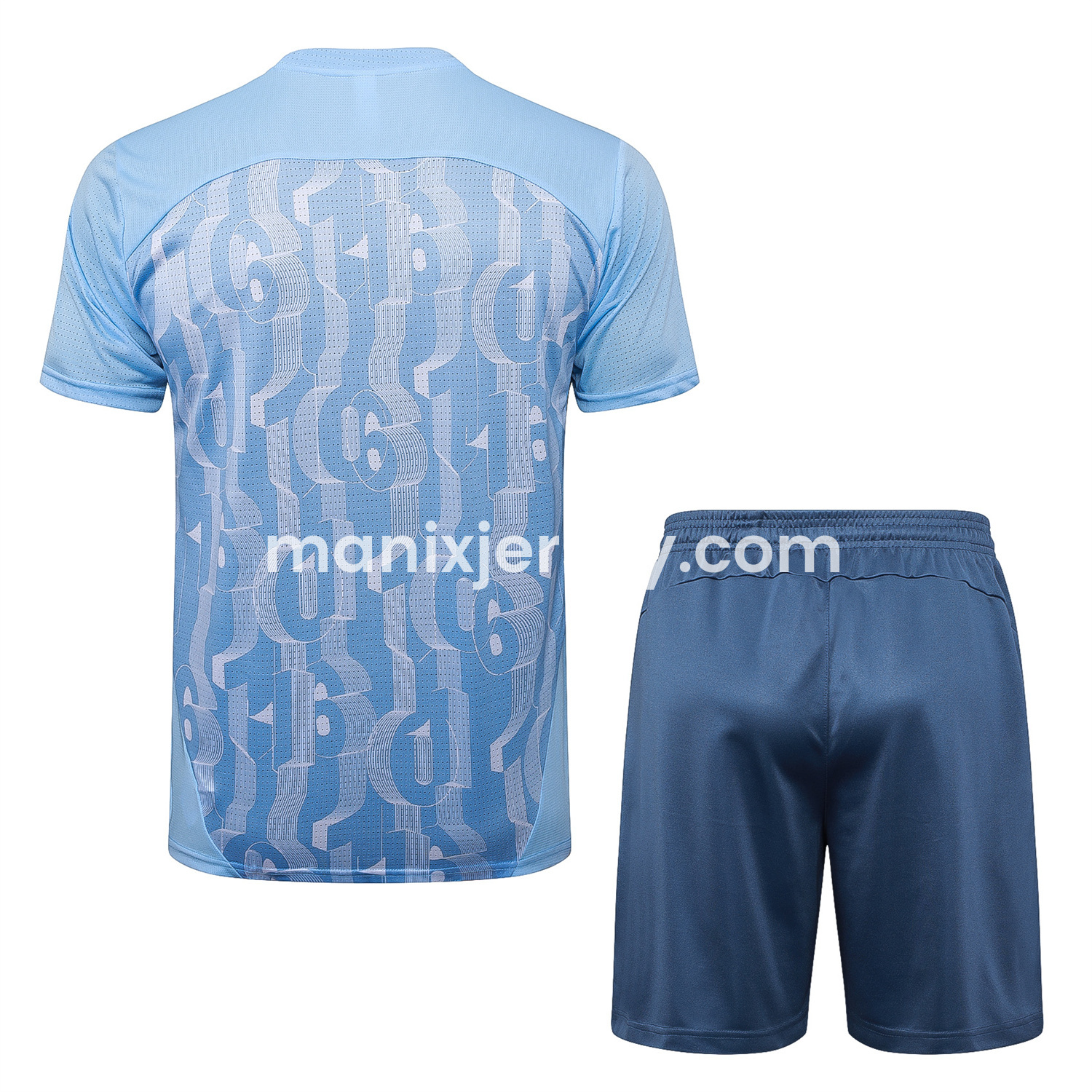 ManixJersey.com | Manchester City 24-25 Short-Sleeve Training Set - Light Blue -Customize Name, Number and Patch | Worldwide Shipping