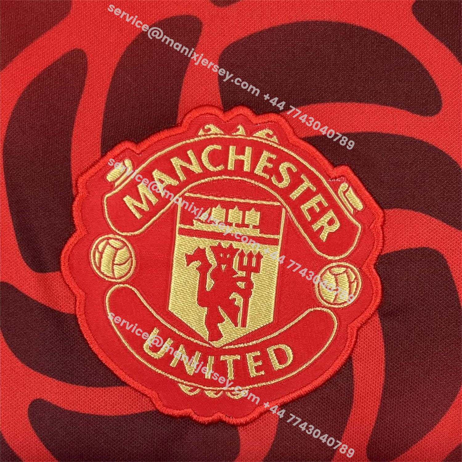 ManixJersey.com | Manchester United 25-26 Chinese Knot Red Special Jersey - Fans Version -Customize Name, Number and Patch | Worldwide Shipping