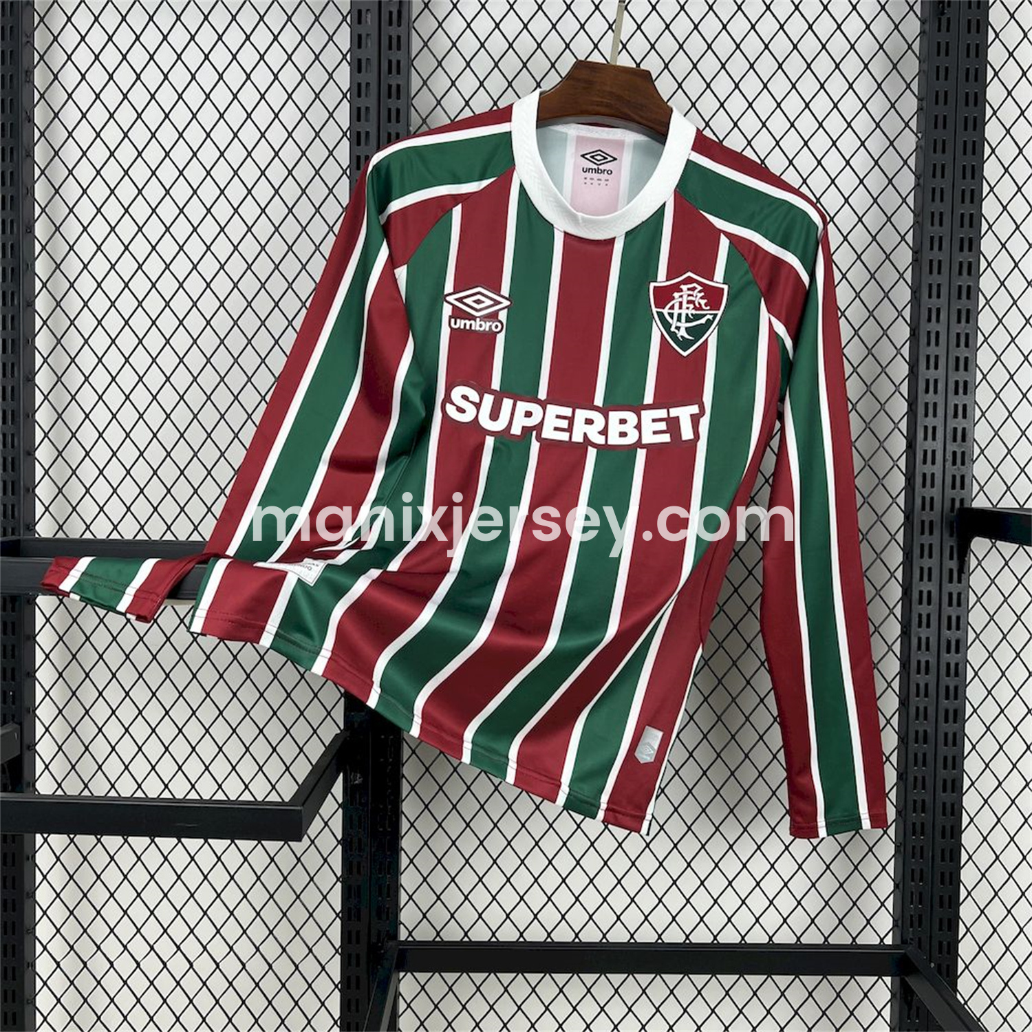ManixJersey.com | Fluminense 25-26 Home Long Sleeves Jersey - Fans Version -Customize Name, Number and Patch | Worldwide Shipping