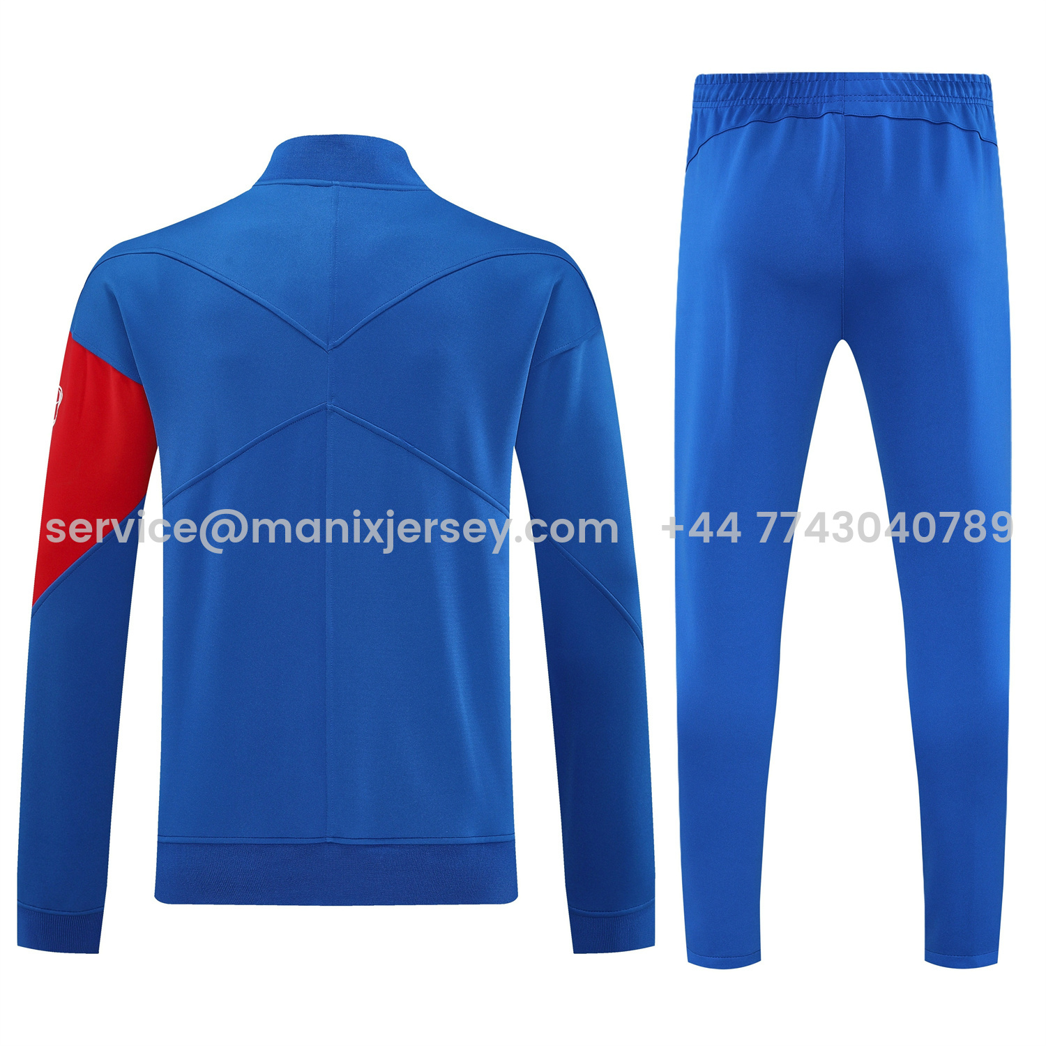ManixJersey.com | Paris Saint-Germain PSG 25-26 Jacket Training Tracksuit - Blue Jackets & Blue Pants -Customize Name, Number and Patch | Worldwide Shipping