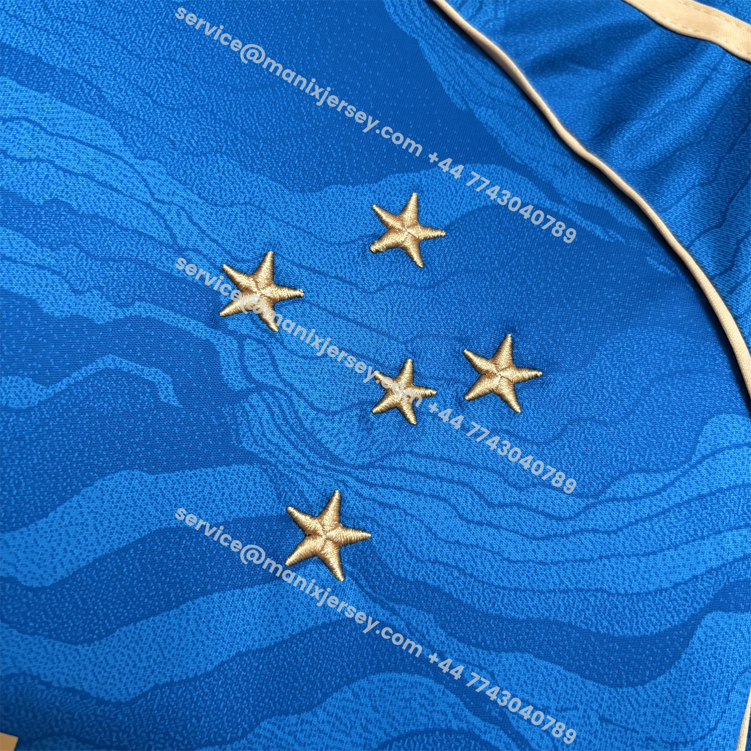 ManixJersey.com | Cruzeiro 25-26 Third Lake Blue Jersey - Fans Version -Customize Name, Number and Patch | Worldwide Shipping