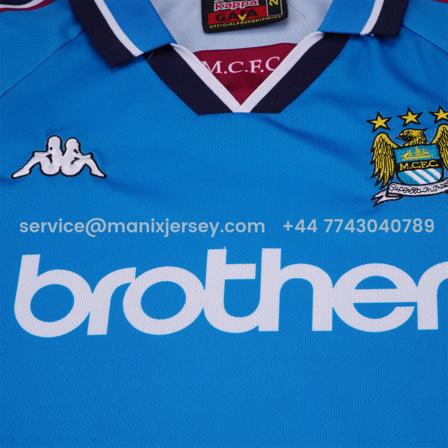 ManixJersey.com | Retro Manchester City 1997-98 Home Kids Kit -Customize Name, Number and Patch | Worldwide Shipping