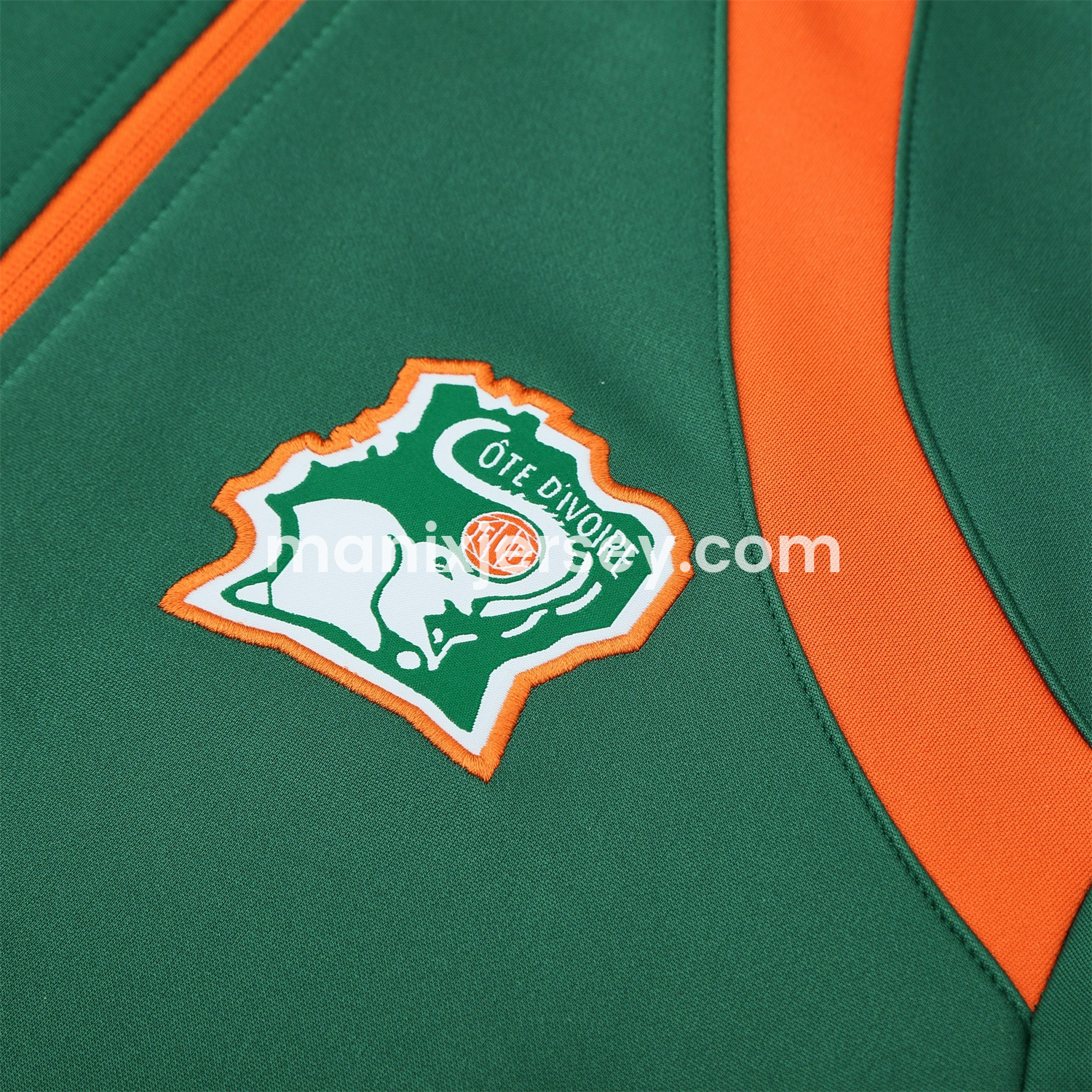 ManixJersey.com | Côte d'Ivoire 25-26 Jacket Training Tracksuit - Green Jackets & Pants -Customize Name, Number and Patch | Worldwide Shipping