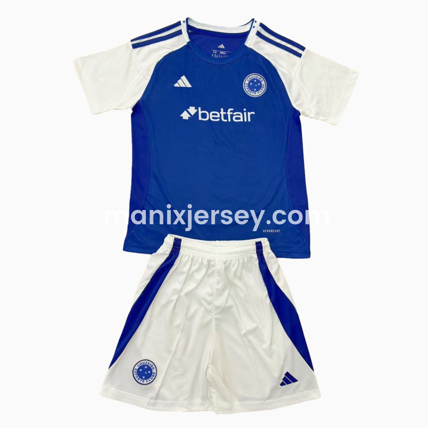 ManixJersey.com | Cruzeiro 25-26 Home Kids Kit -Customize Name, Number and Patch | Worldwide Shipping