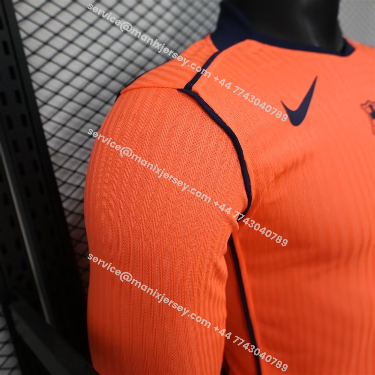 ManixJersey.com | Barcelona 25-26 Third Orange Long Sleeves Jersey - Player Version -Customize Name, Number and Patch | Worldwide Shipping