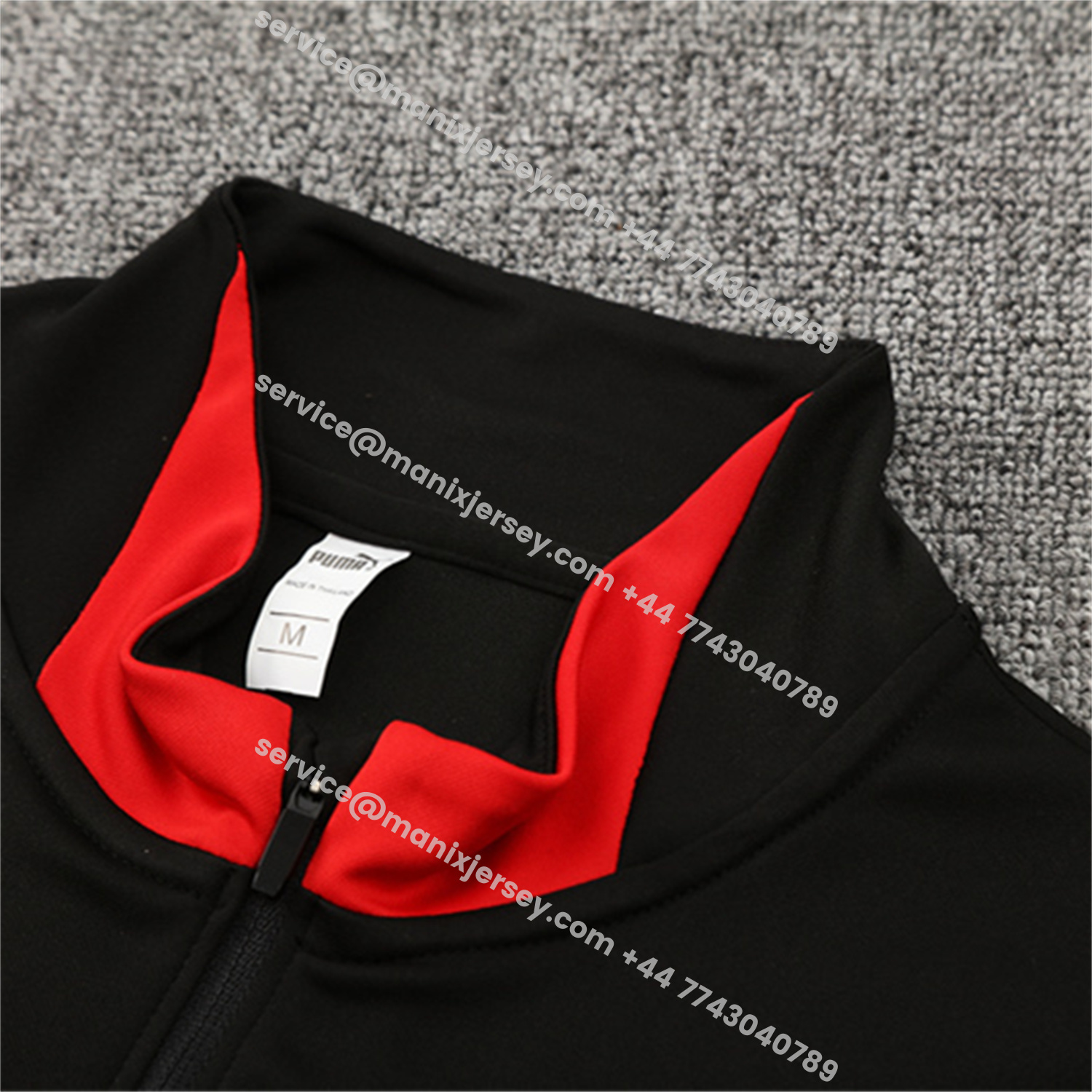 ManixJersey.com | Portugal 25-26 Long Sleeve Training Set - Black Top & Black Pants -Customize Name, Number and Patch | Worldwide Shipping