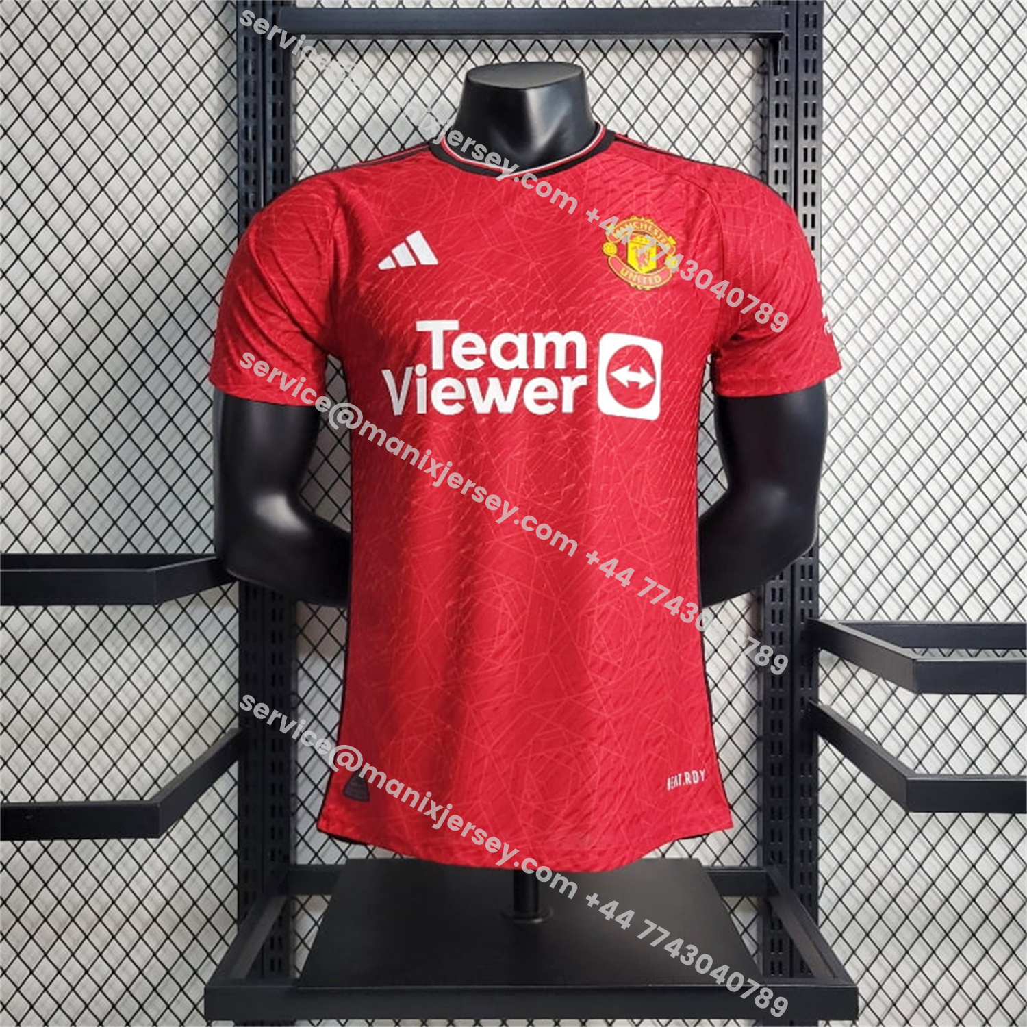ManixJersey.com | Retro Manchester United 2023-24 Home Red Jersey - Player Version -Customize Name, Number and Patch | Worldwide Shipping