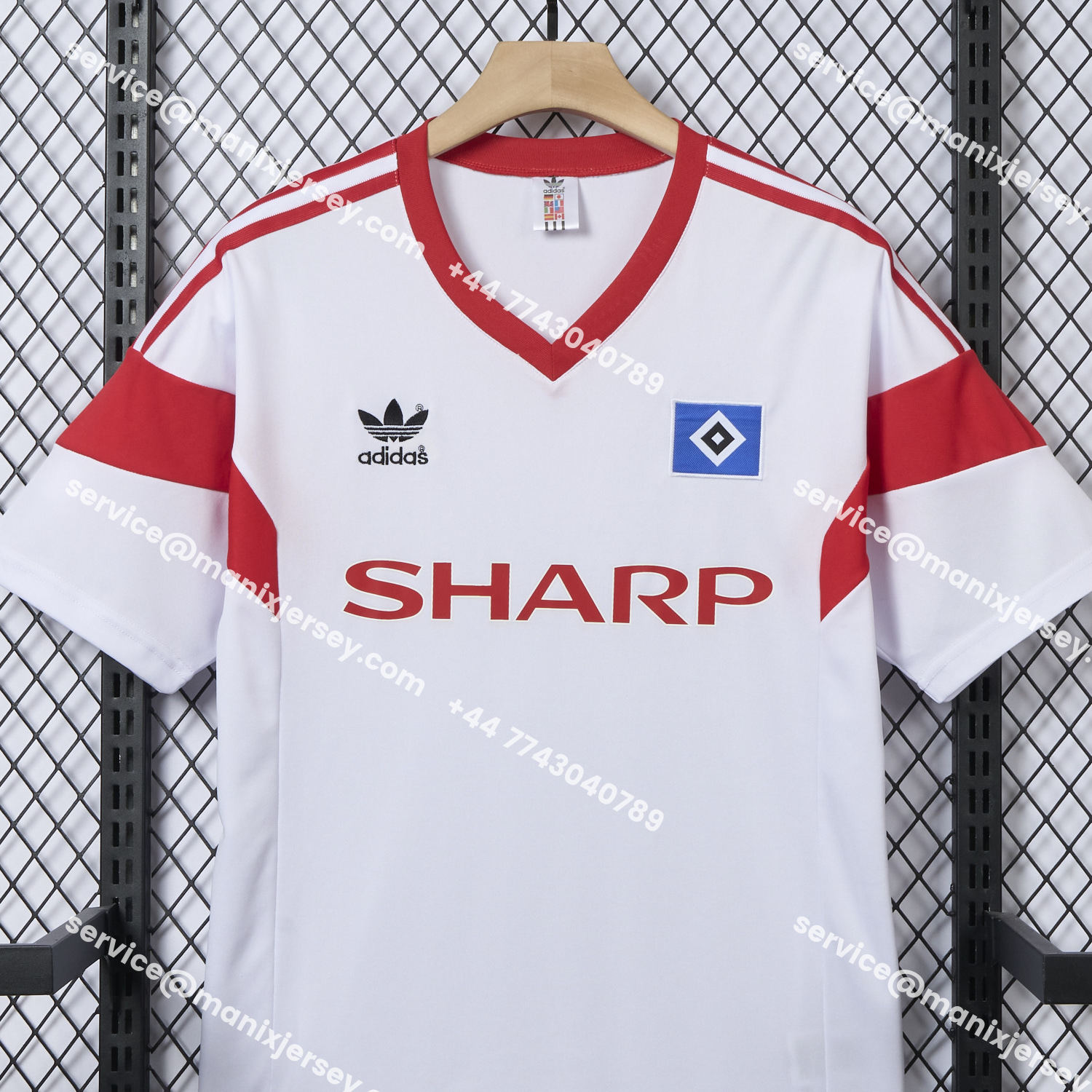 ManixJersey.com | Retro Hamburger SV 1988 Home Jersey -Customize Name, Number and Patch | Worldwide Shipping
