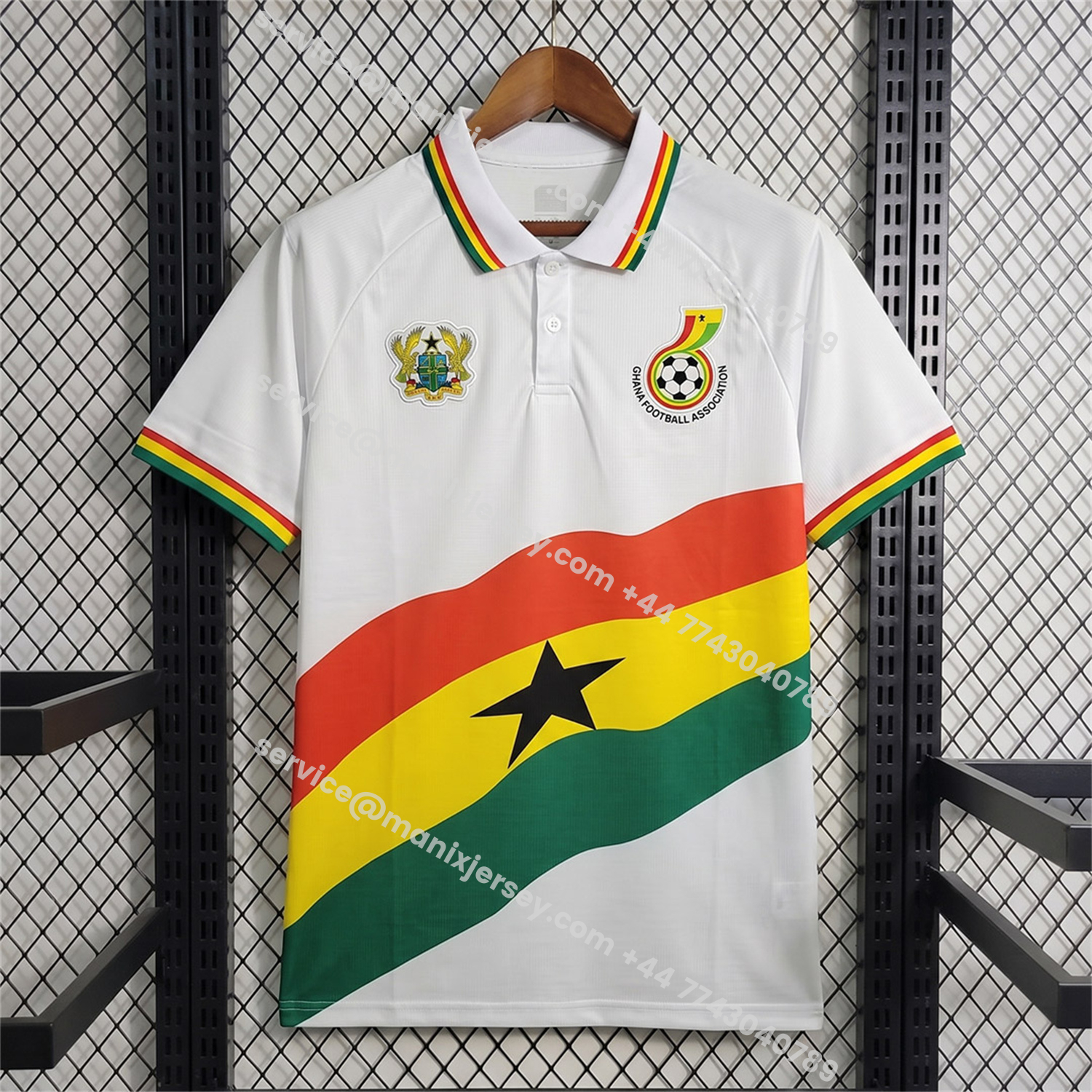 Ghana 2026 White With Flag Special Polo Jersey - Fans Version:football jersey mysite: unitedjerseyfootball 邓江浪:football