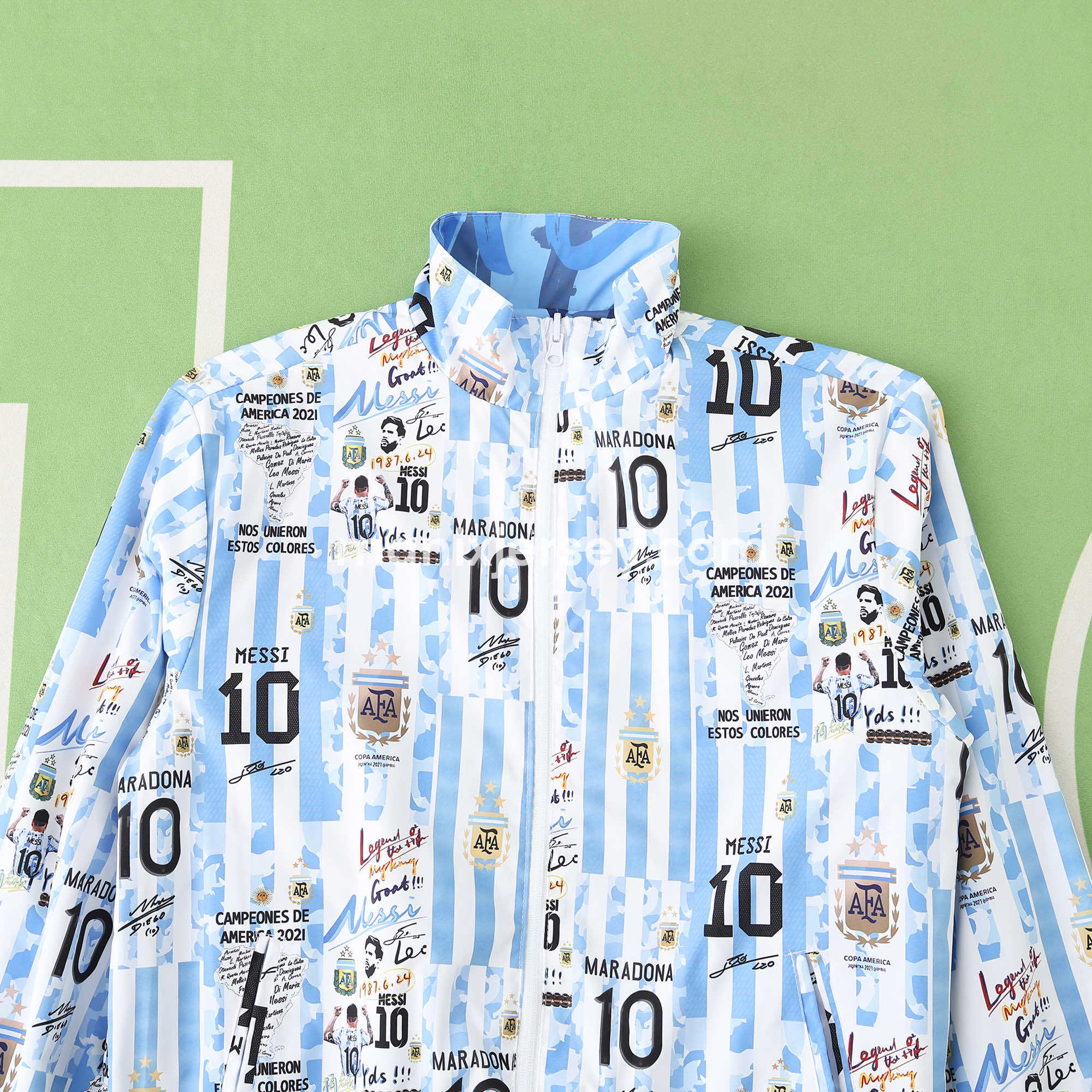 ManixJersey.com | Argentina 24-25 Blue Double Sided Reversible Windbreaker - 2024 Copa America Championship -Customize Name, Number and Patch | Worldwide Shipping
