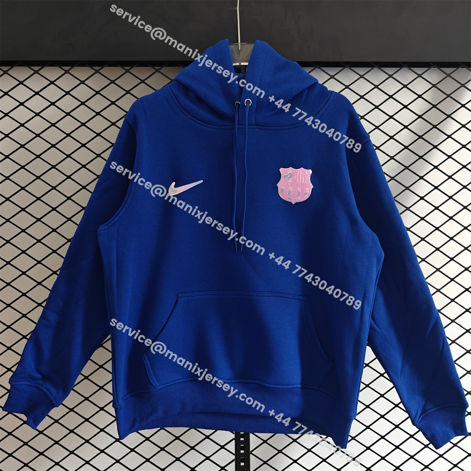 ManixJersey.com | Barcelona 25-26 Originals Terrace Icon Unisex Pullover Hoodie -Customize Name, Number and Patch | Worldwide Shipping