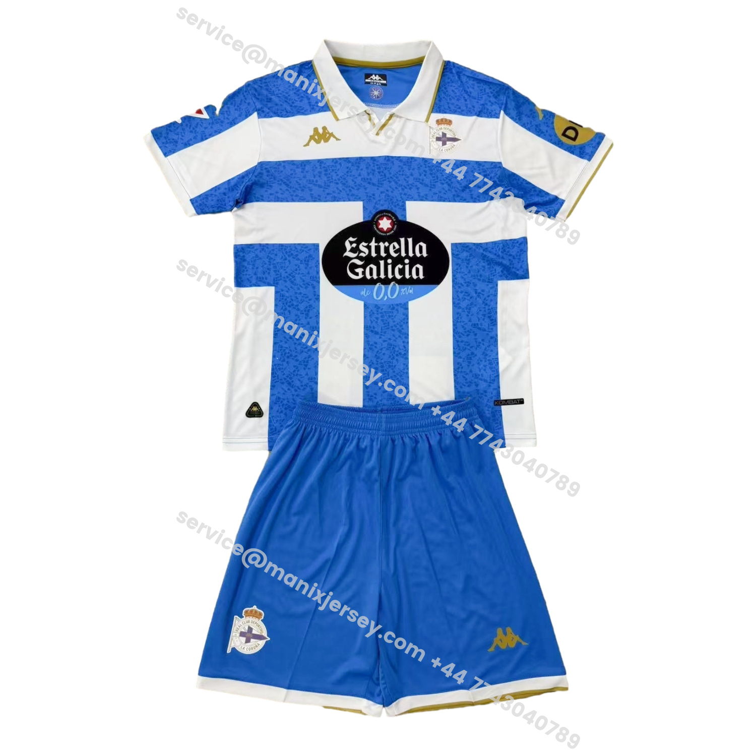 ManixJersey.com | Deportivo de La Coruña 25-26 Home Men's Adult Jersey Set - Fans Version -Customize Name, Number and Patch | Worldwide Shipping