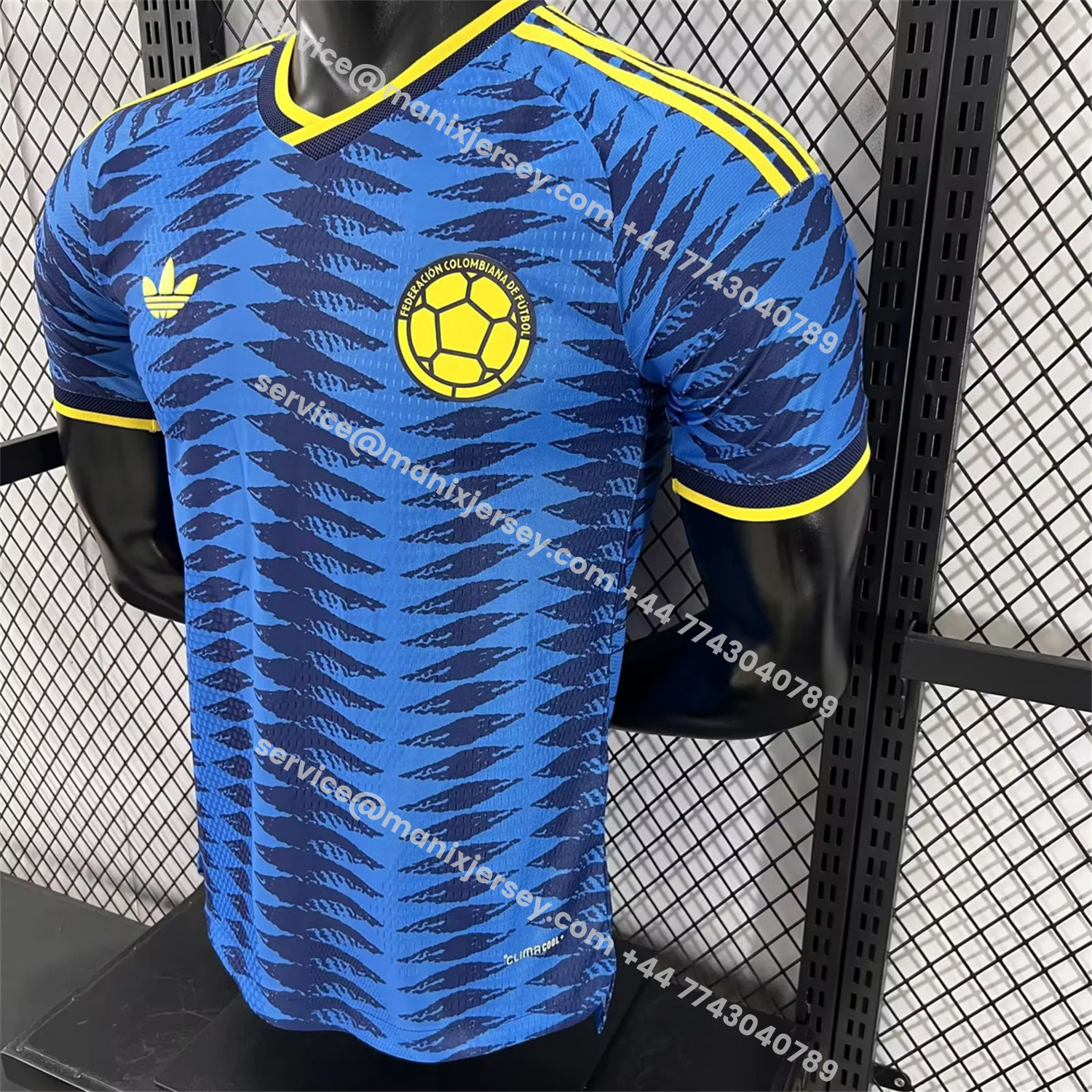 ManixJersey.com | Colombia 2026 Away Blue Jersey - Player Version -Customize Name, Number and Patch | Worldwide Shipping