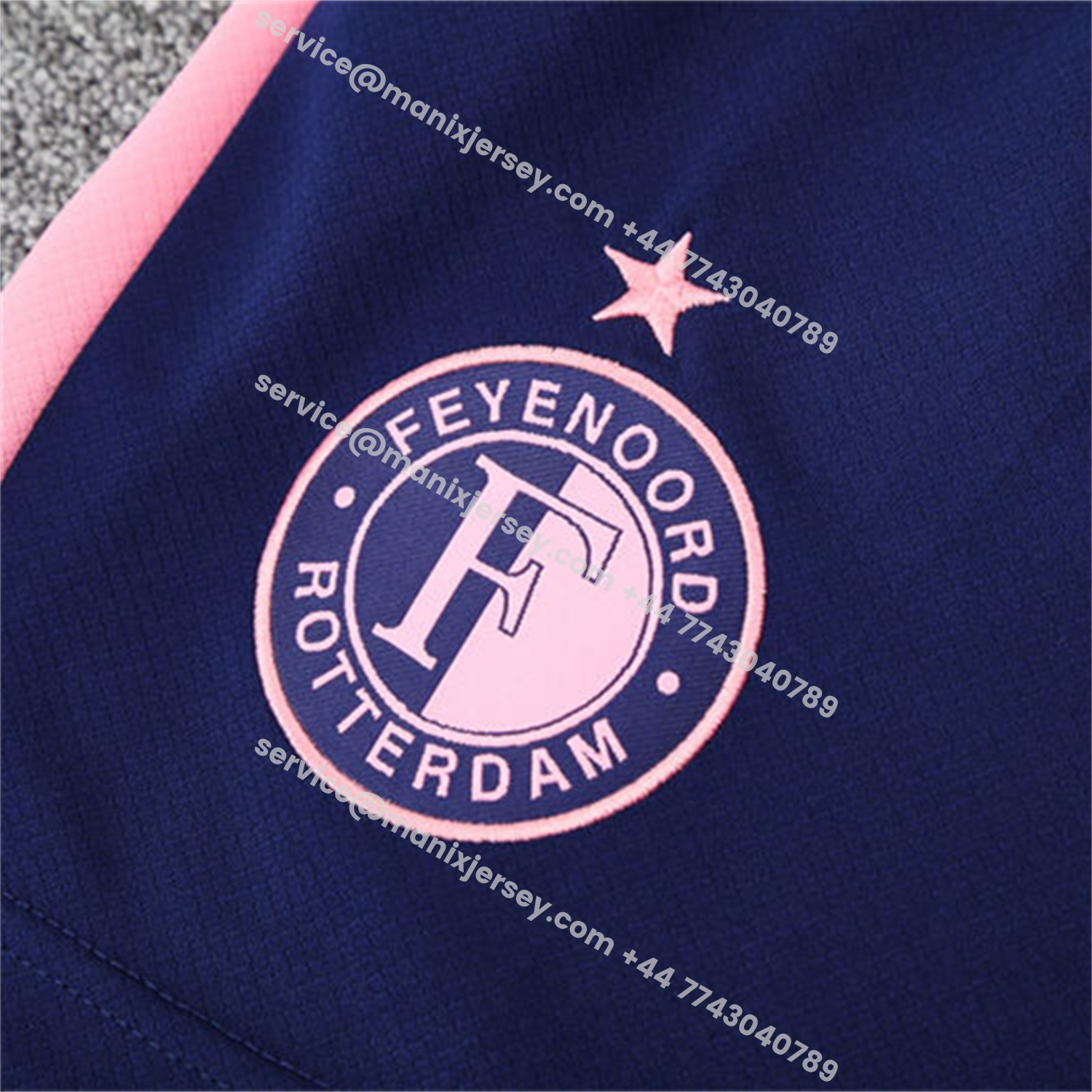 ManixJersey.com | Feyenoord 25-26 Short-Sleeve Training Set - Royal Blue Top & Royal Blue Shorts -Customize Name, Number and Patch | Worldwide Shipping