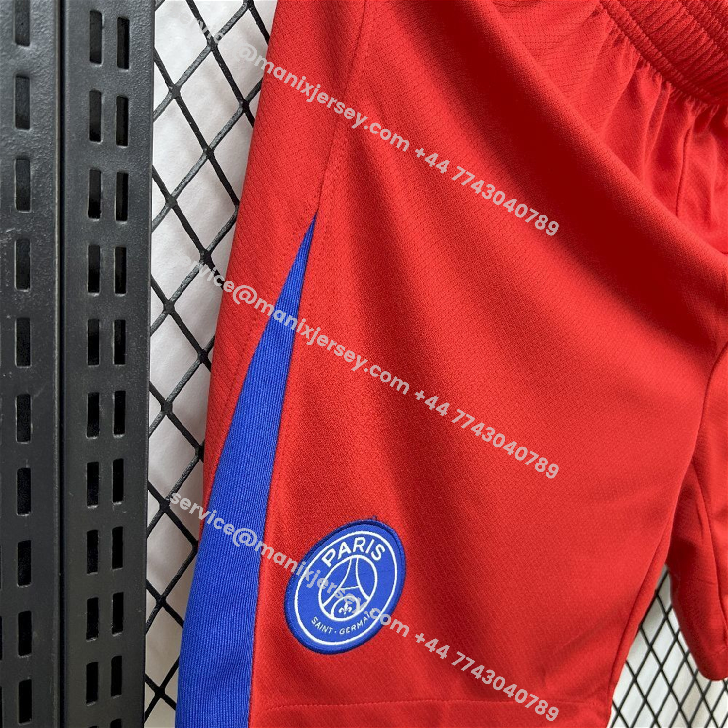 ManixJersey.com | Paris Saint-Germain PSG 25-26 Third Red Shorts - Fans Version -Customize Name, Number and Patch | Worldwide Shipping