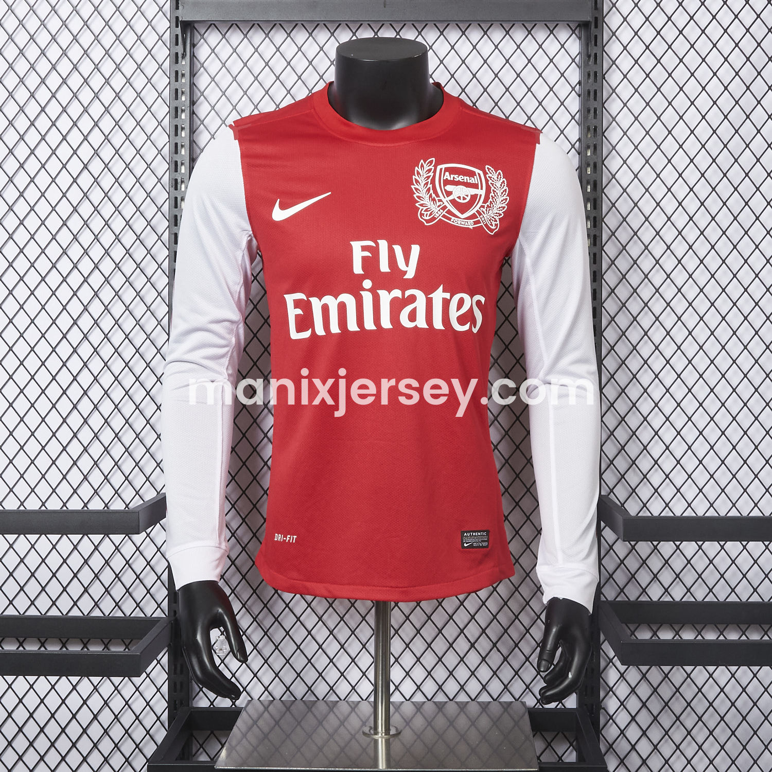 ManixJersey.com | Retro Arsenal 2011-12 Home Long Sleeve Jersey - Player Version -Customize Name, Number and Patch | Worldwide Shipping