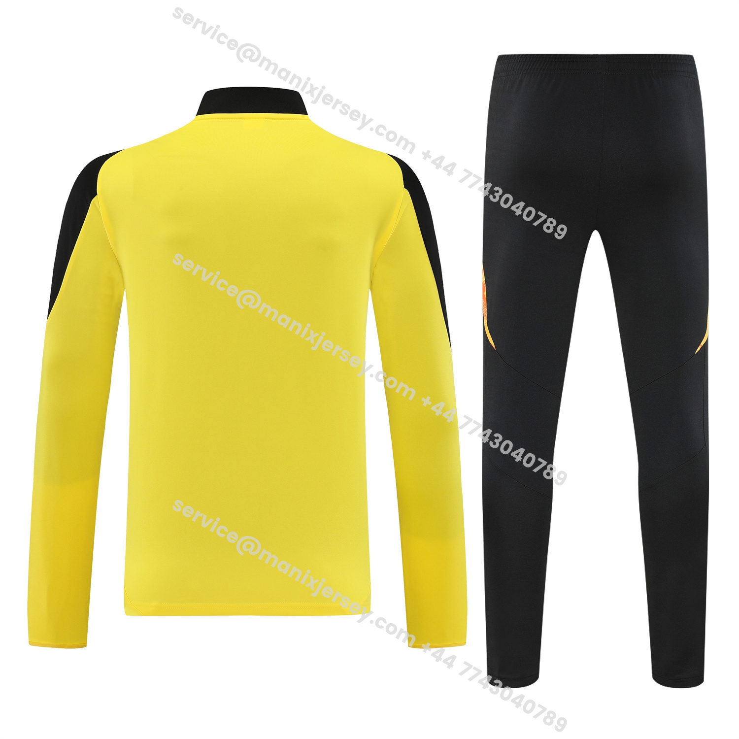 ManixJersey.com | Atletico Mineiro 25-26 Long Sleeve Training Set - Yellow Top & Black Pants -Customize Name, Number and Patch | Worldwide Shipping