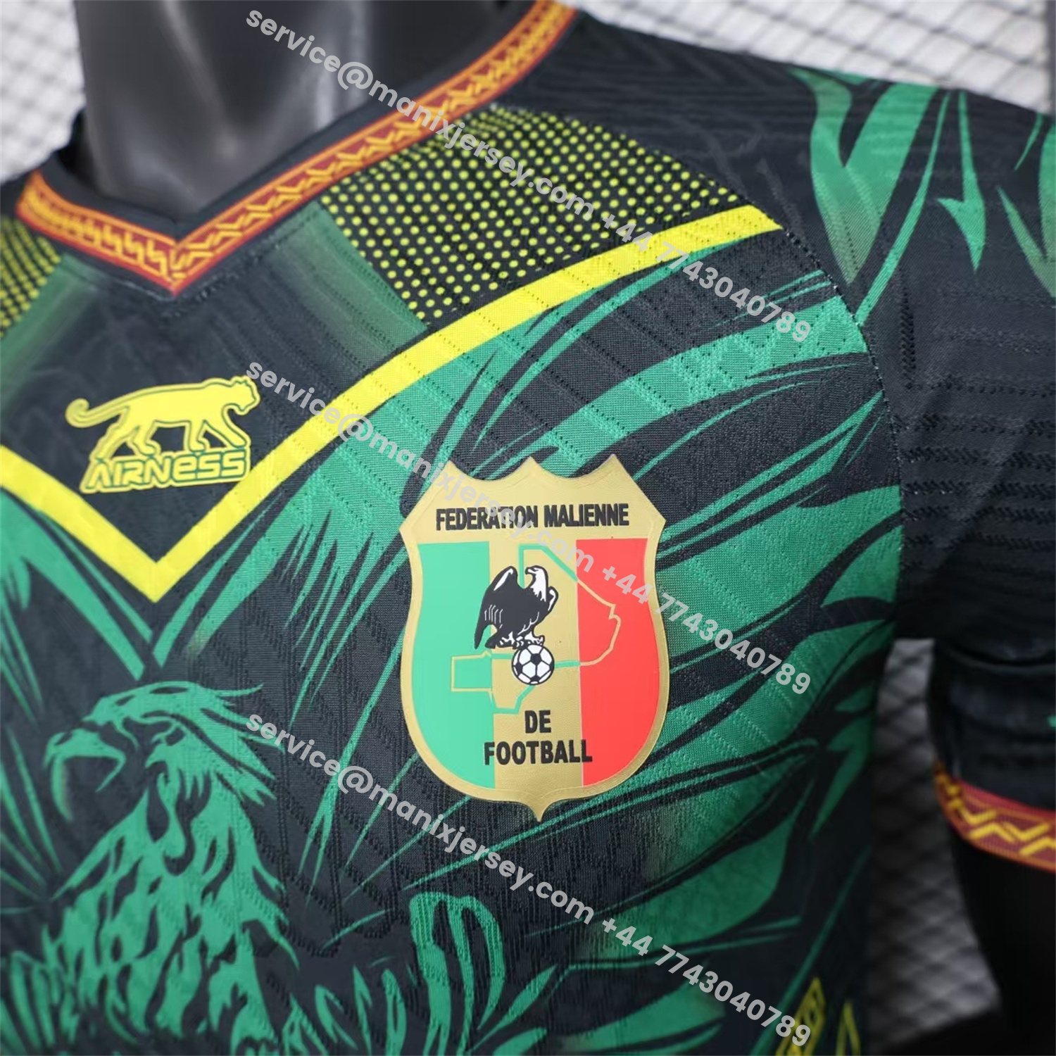 ManixJersey.com | Mali 2026 Eagle Black Green Jersey - Player Version -Customize Name, Number and Patch | Worldwide Shipping