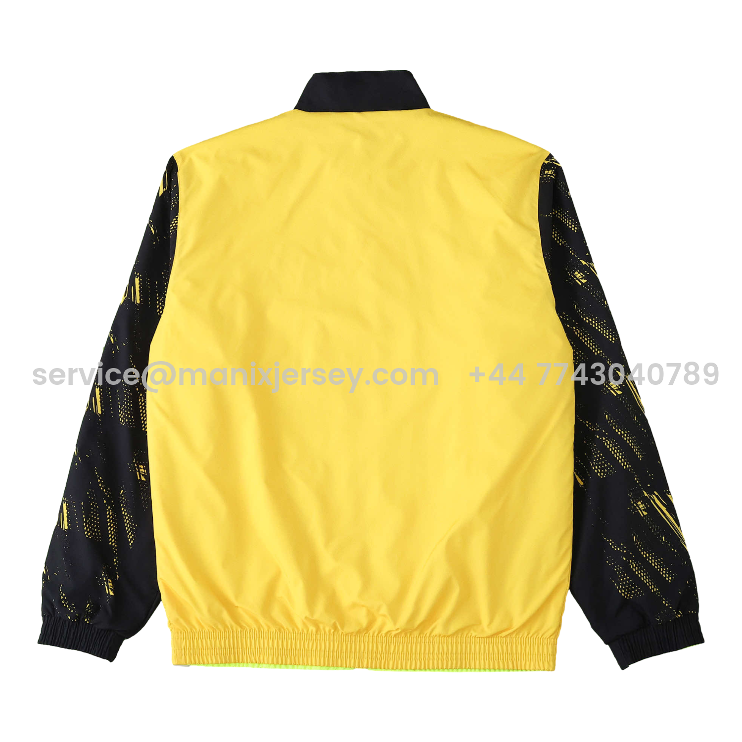 ManixJersey.com | Dortmund 25-26 Double Sided Reversible Windbreaker - Green & Yellow -Customize Name, Number and Patch | Worldwide Shipping
