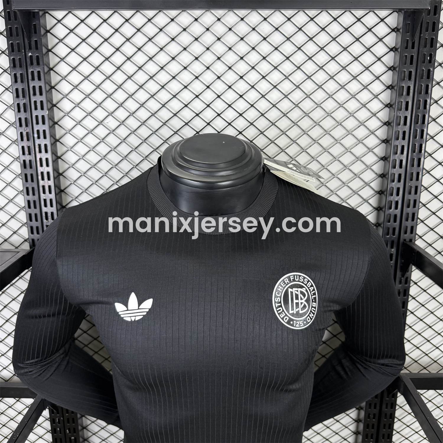 ManixJersey.com | Germany 2025 Black 125-Year Anniversary Commemorative Long Sleeves Jersey - Player Version -Customize Name, Number and Patch | Worldwide Shipping
