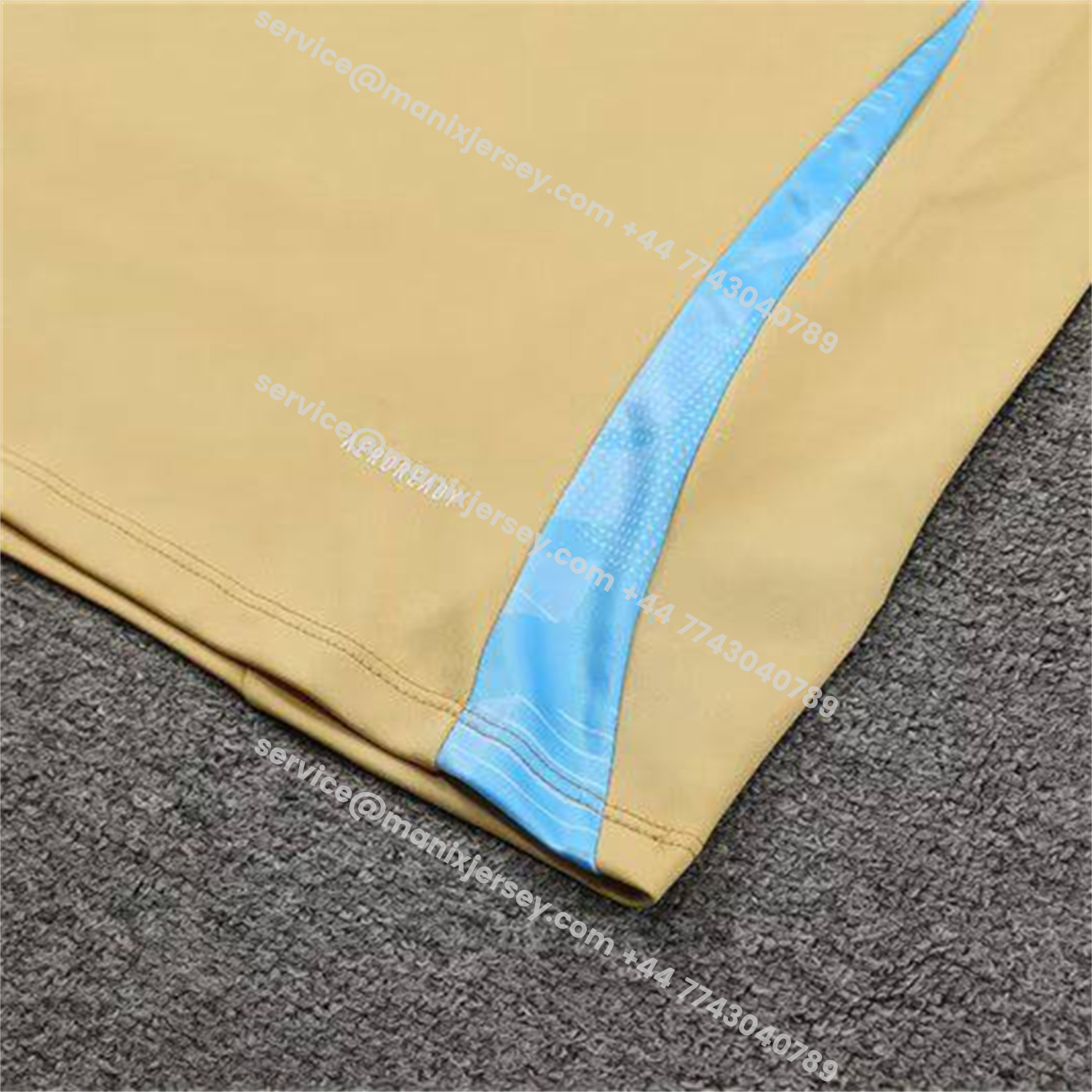 ManixJersey.com | Argentina 25-26 Long Sleeve Training Set - Gold Top and Grey Pants -Customize Name, Number and Patch | Worldwide Shipping