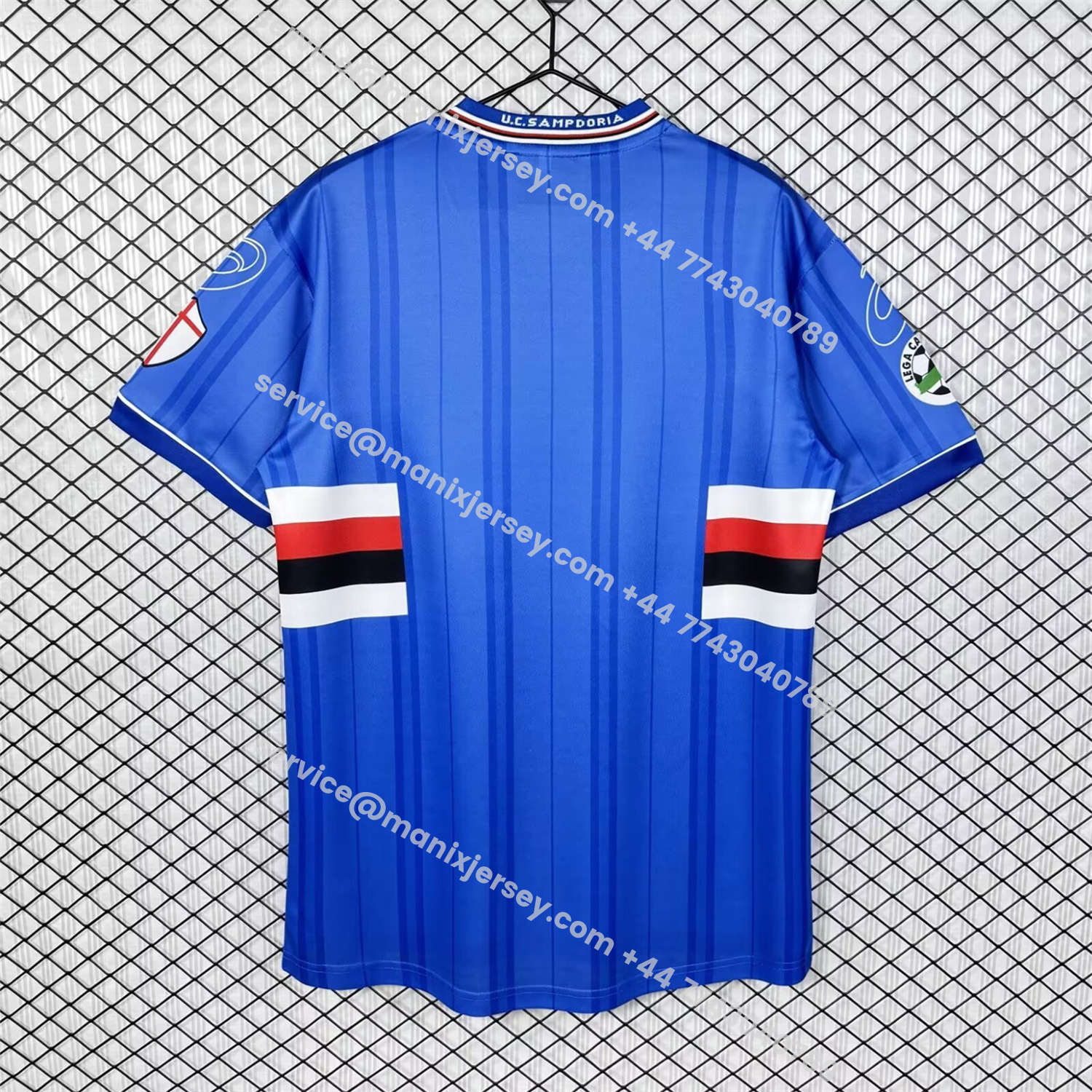 ManixJersey.com | Retro Sampdoria 1999-00 Home Jersey -Customize Name, Number and Patch | Worldwide Shipping