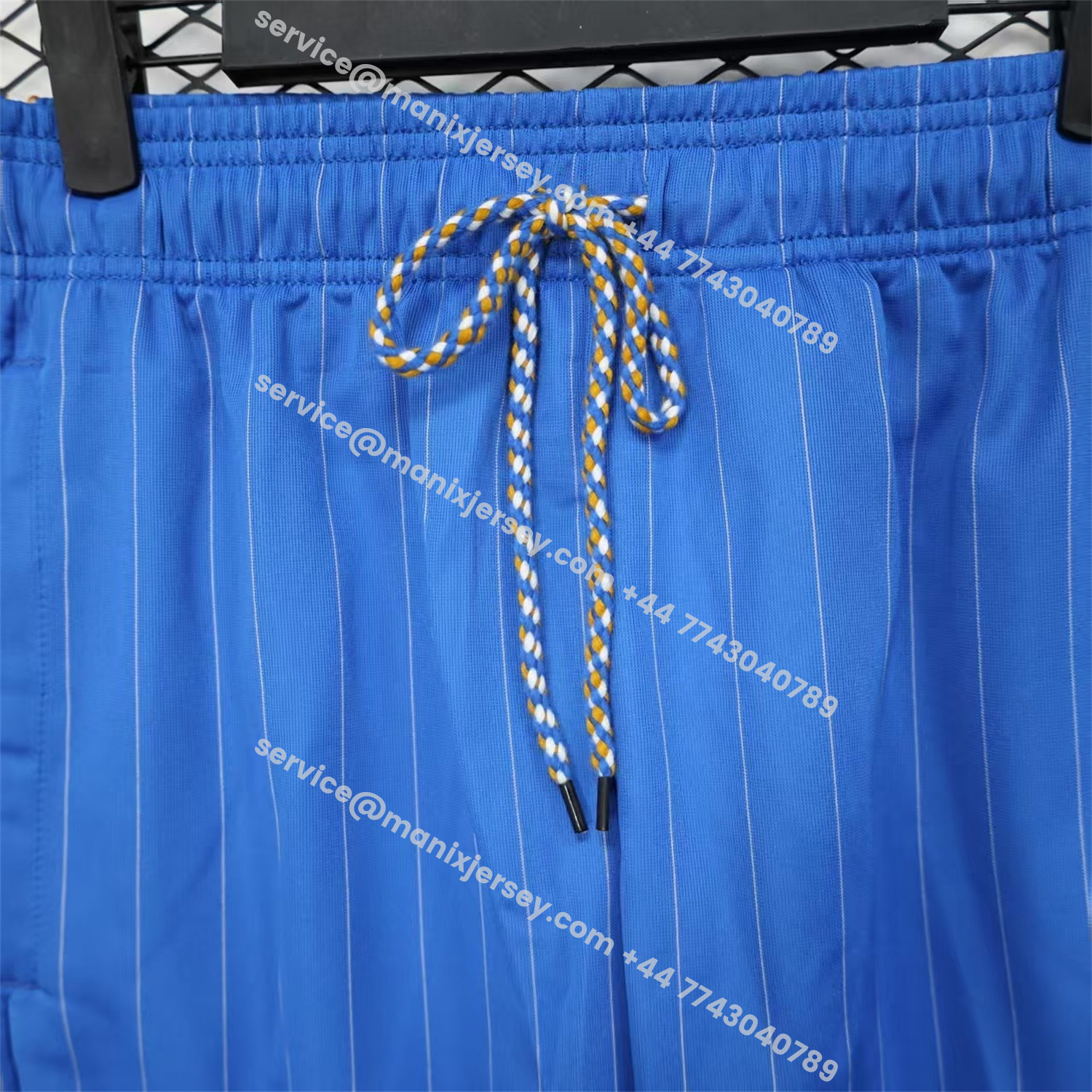 ManixJersey.com | Real Madrid 25-26 Trefoil Blue Travel Shorts - Player Version -Customize Name, Number and Patch | Worldwide Shipping